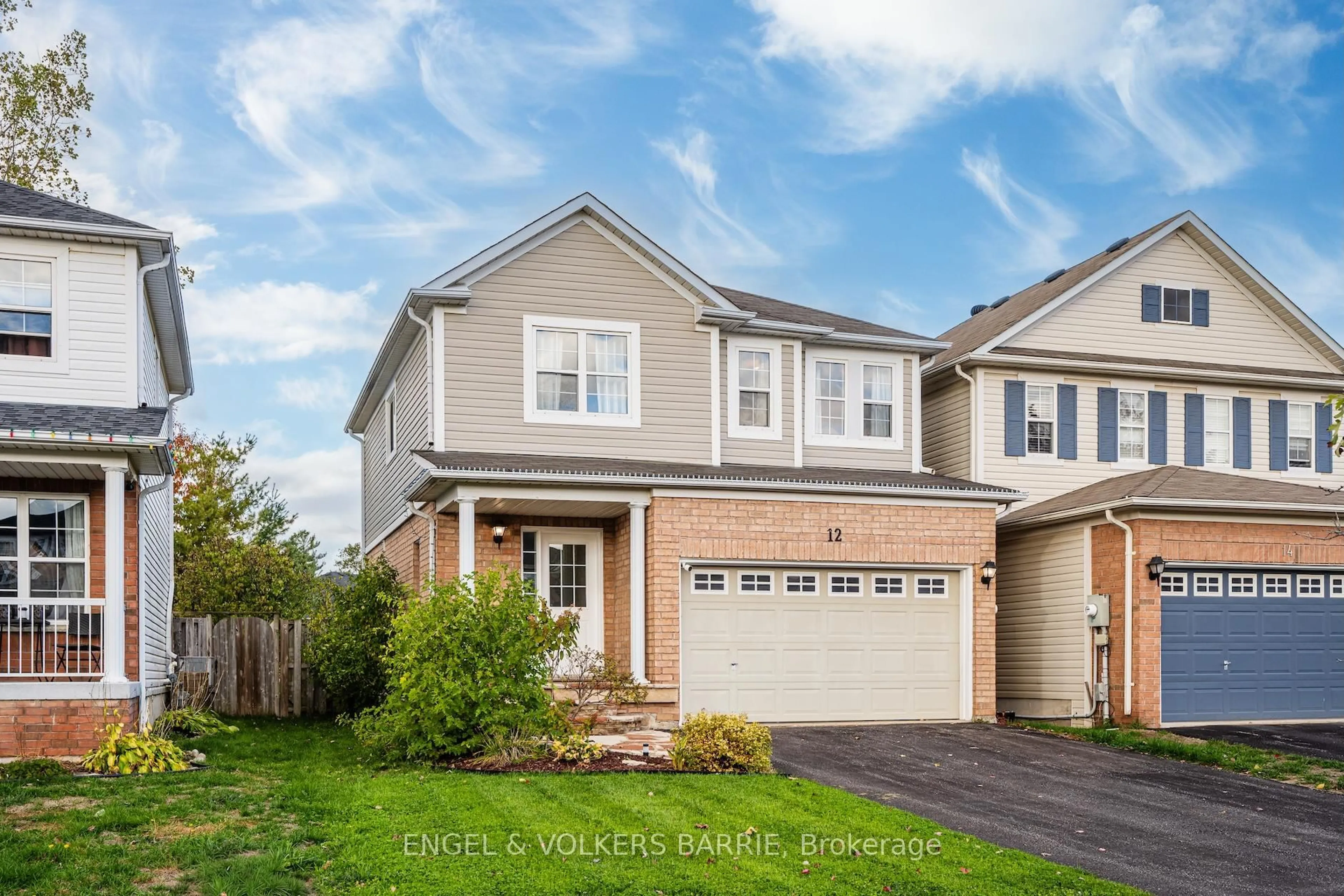 Home with vinyl exterior material, street for 12 Truax Cres, Essa Ontario L0M 1B4