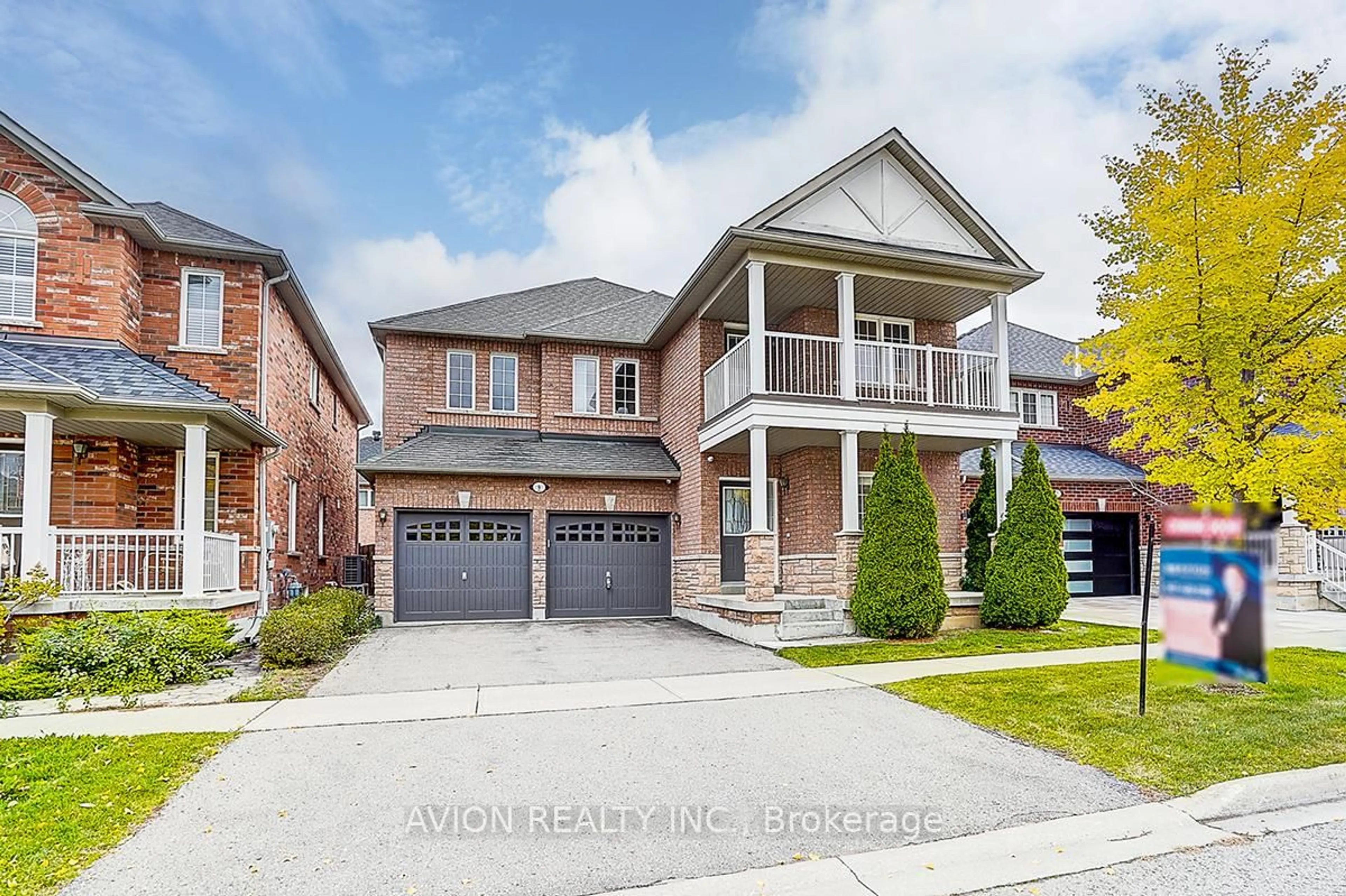 Home with brick exterior material, street for 9 Outerbrook Rd, Markham Ontario L6E 1Y8