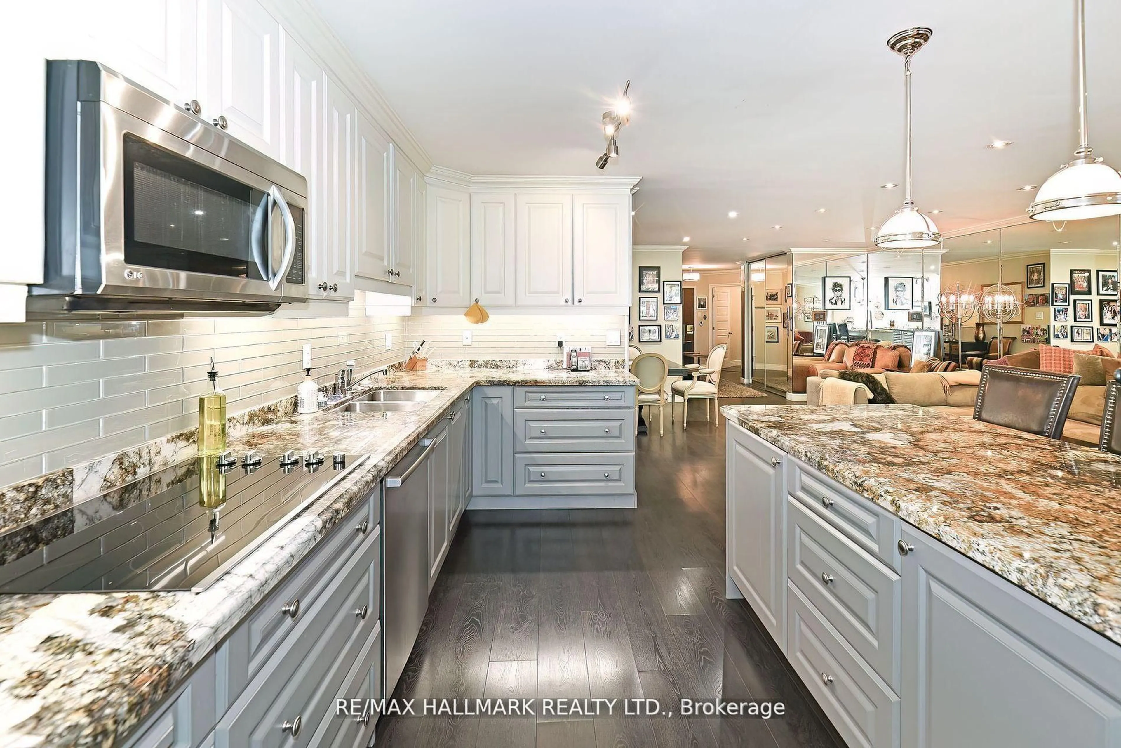 Contemporary kitchen, ceramic/tile floor for 333 Clark Ave #105, Vaughan Ontario L4J 7K4