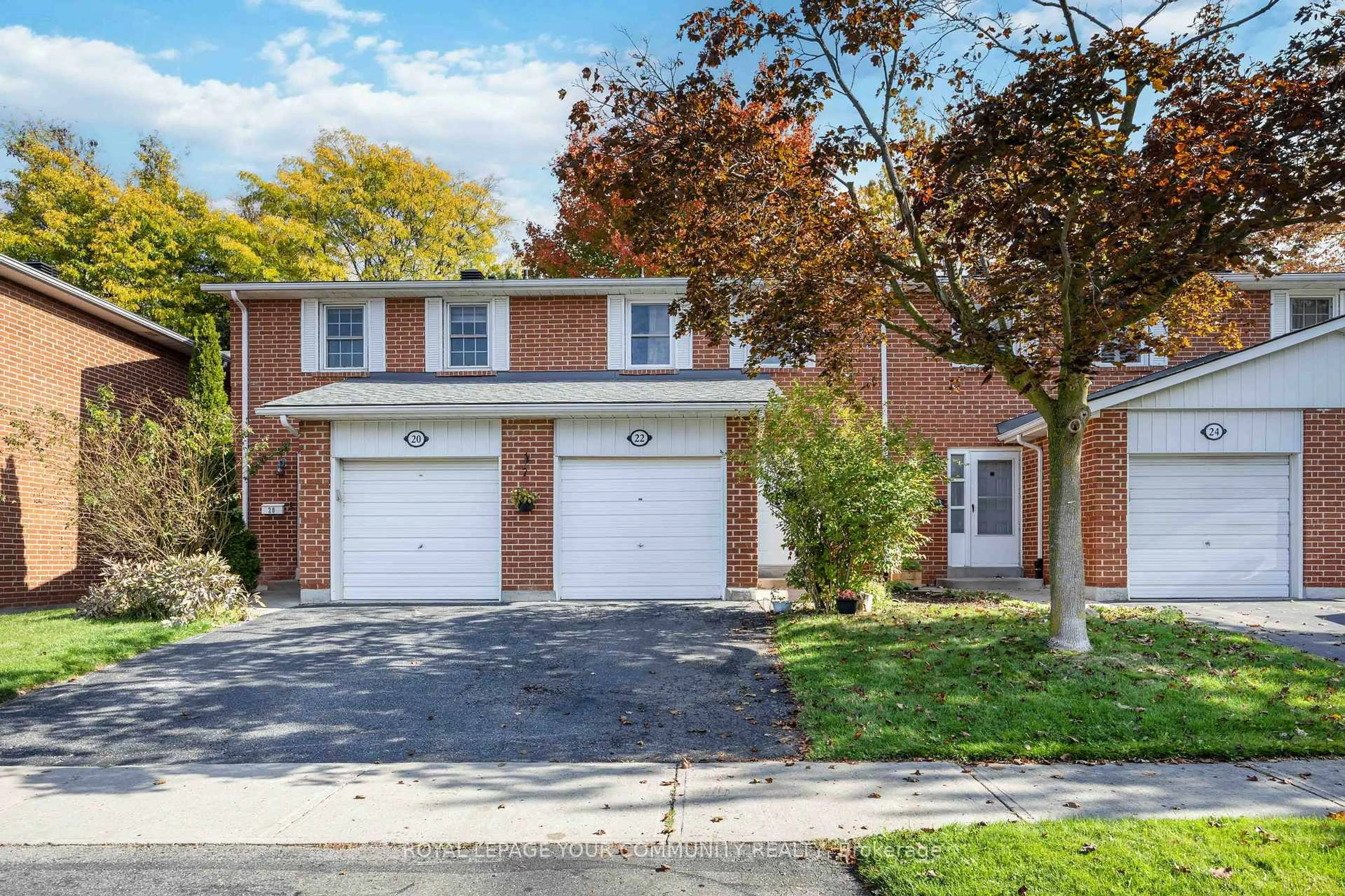 Home with brick exterior material, street for 22 porterfield Cres, Markham Ontario L3T 4S7