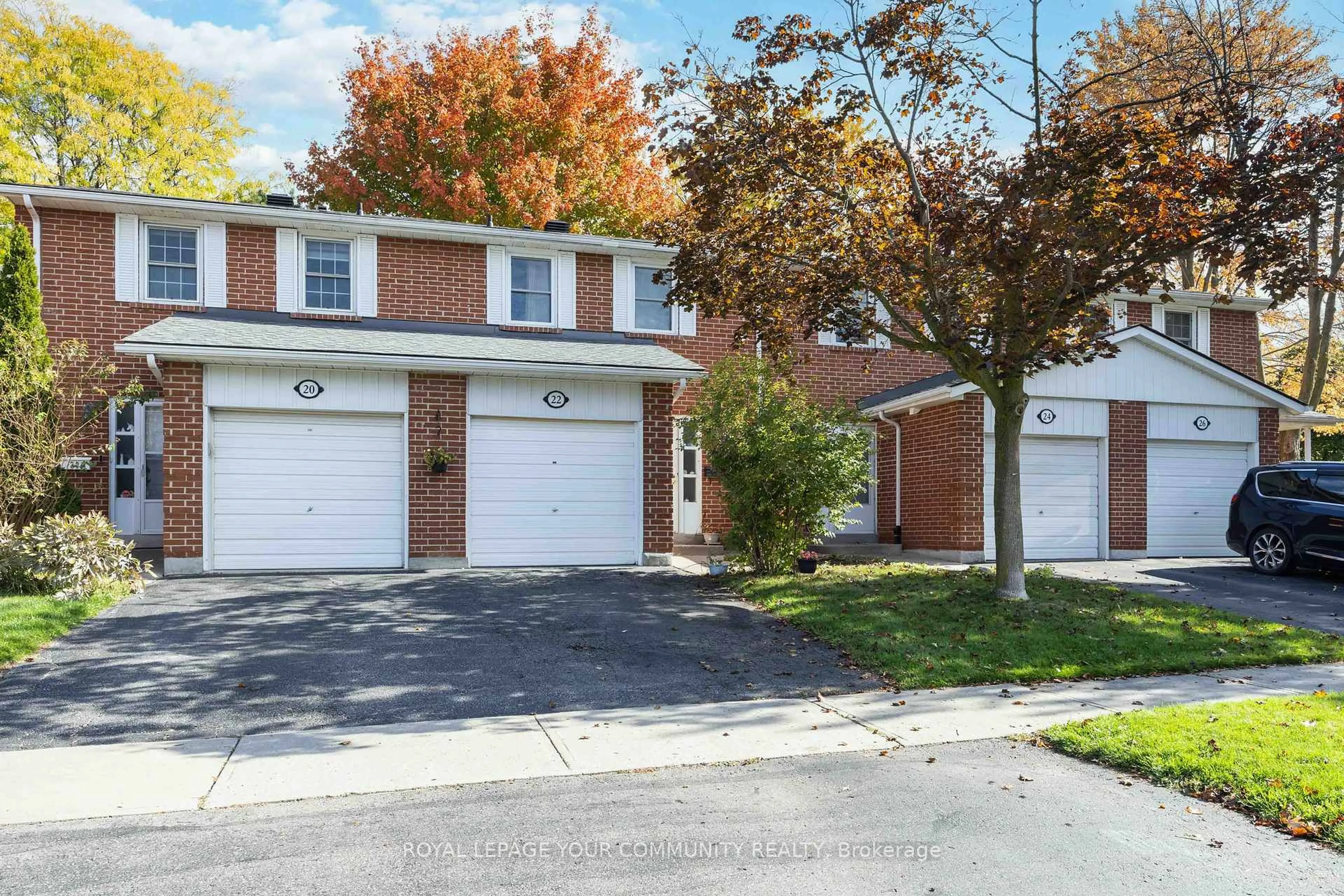 Home with brick exterior material, street for 22 porterfield Cres, Markham Ontario L3T 4S7