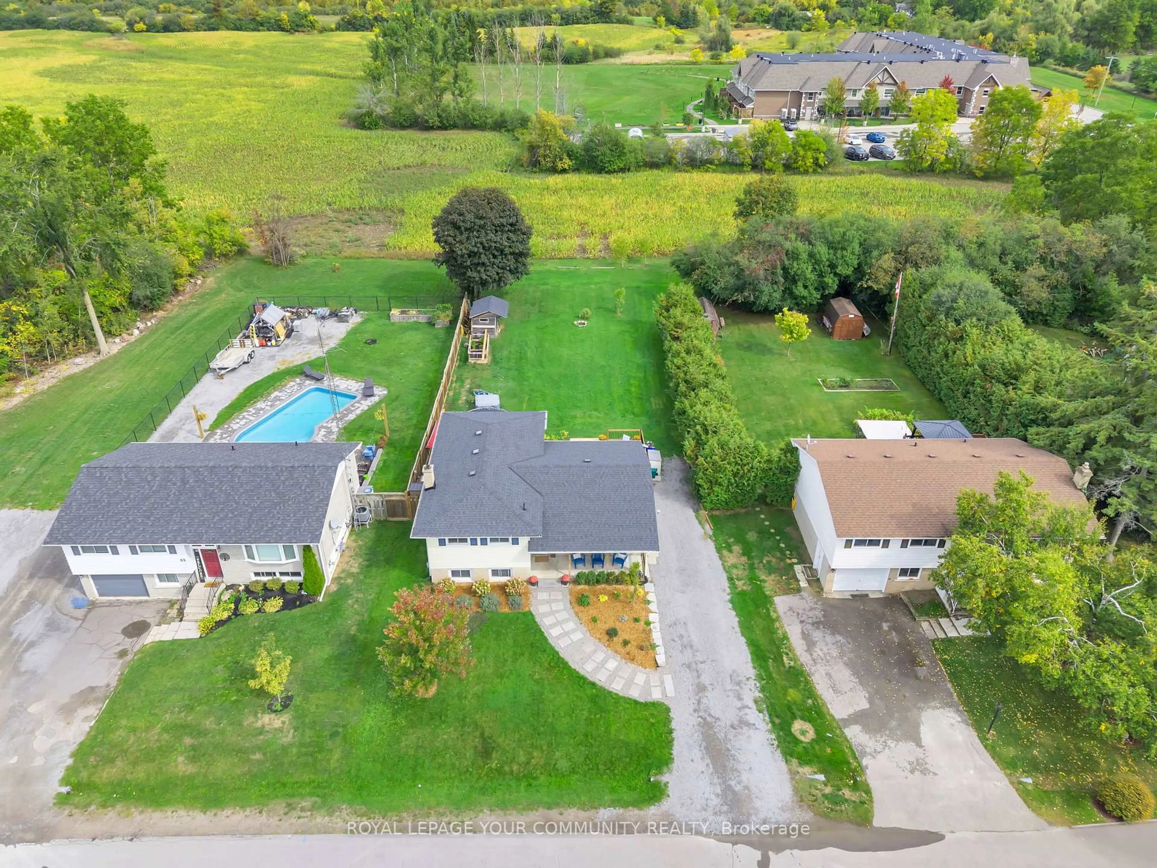 A pic from outside/outdoor area/front of a property/back of a property/a pic from drone, street for 65 Adelaide St, Brock Ontario L0E 1E0