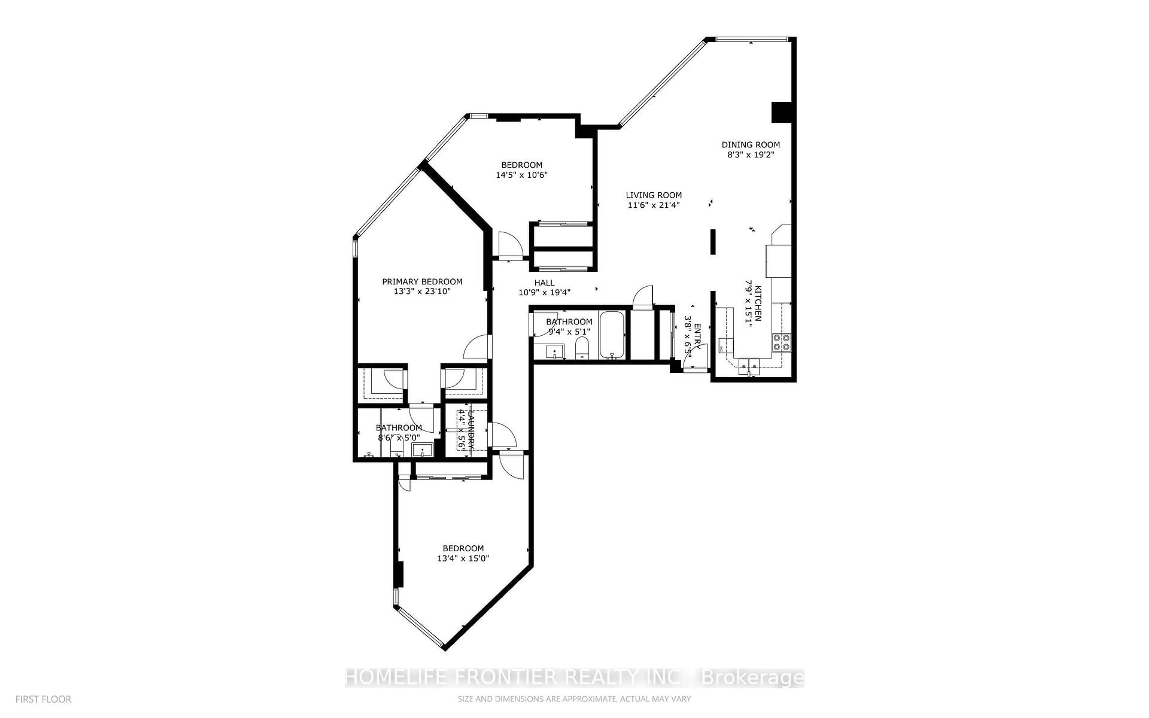 Floor plan for 20 Baif Blvd #704, Richmond Hill Ontario L4C 8T1