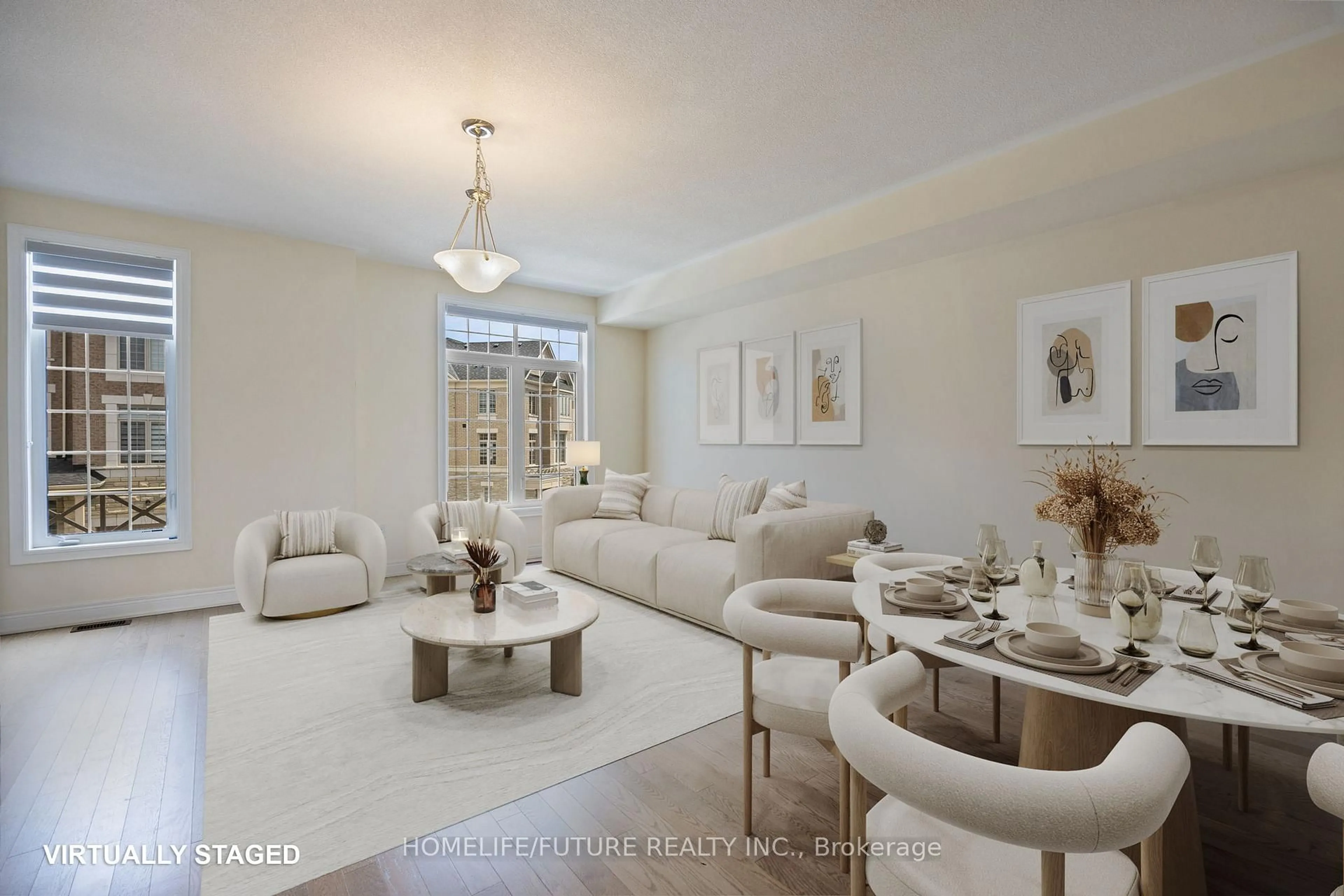 Living room with furniture, ceramic/tile floor for 38 Andress Way, Markham Ontario L3S 0E9