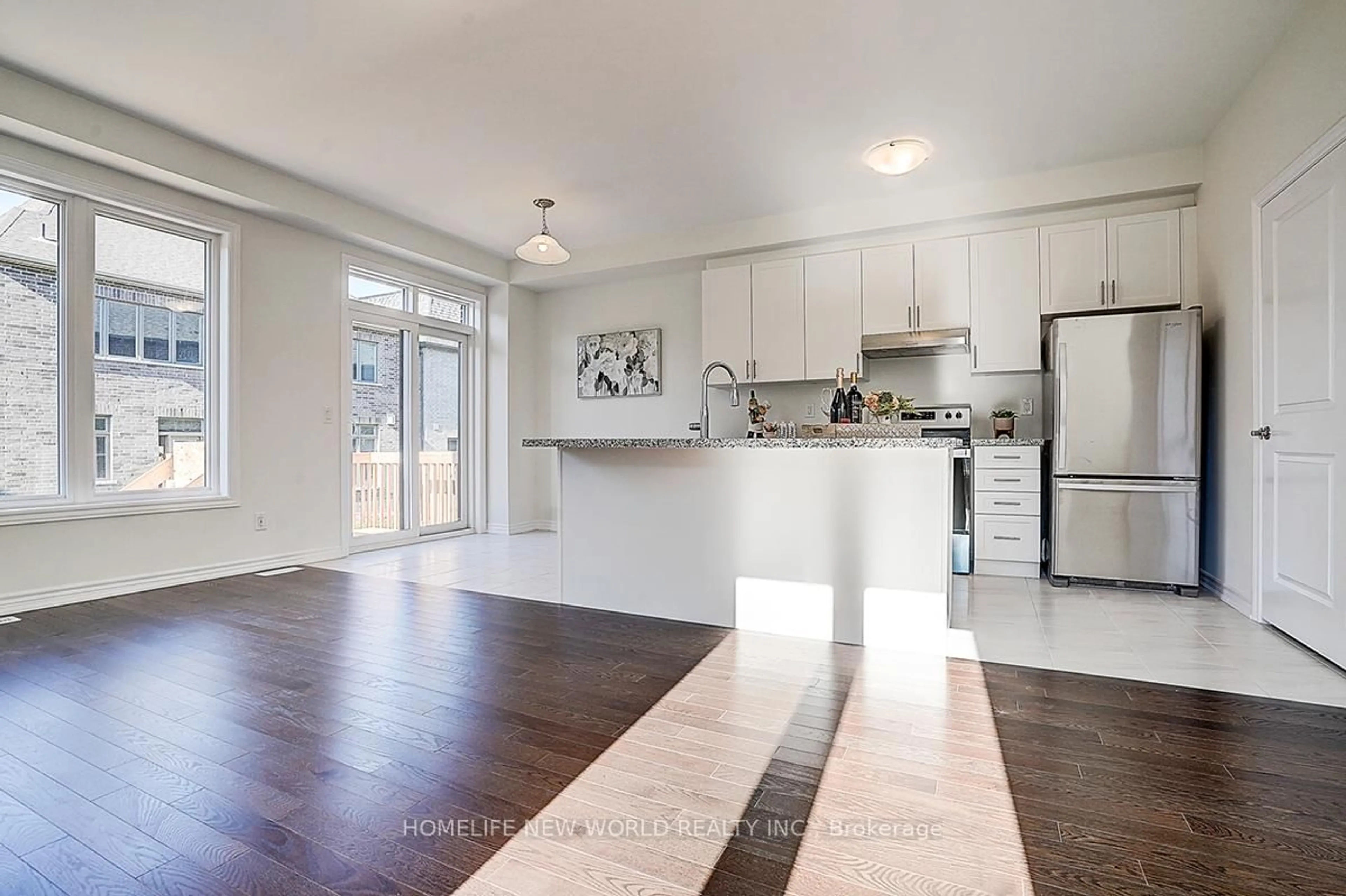 Open concept kitchen, wood/laminate floor for 4 Freeman Williams St, Markham Ontario L6C 3M8