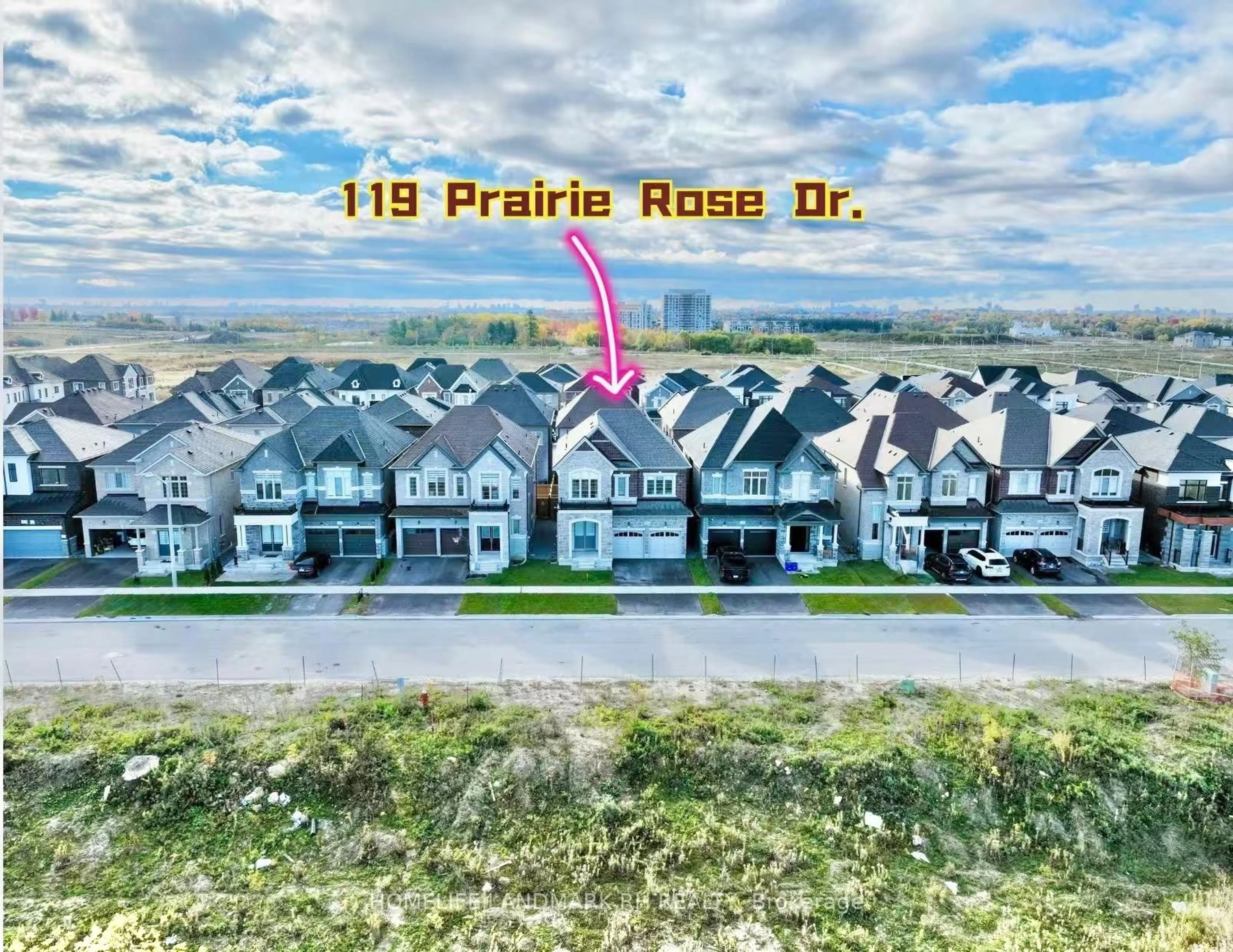 A pic from outside/outdoor area/front of a property/back of a property/a pic from drone, water/lake/river/ocean view for 119 Prairie Rose Dr, Richmond Hill Ontario L4S 0M8