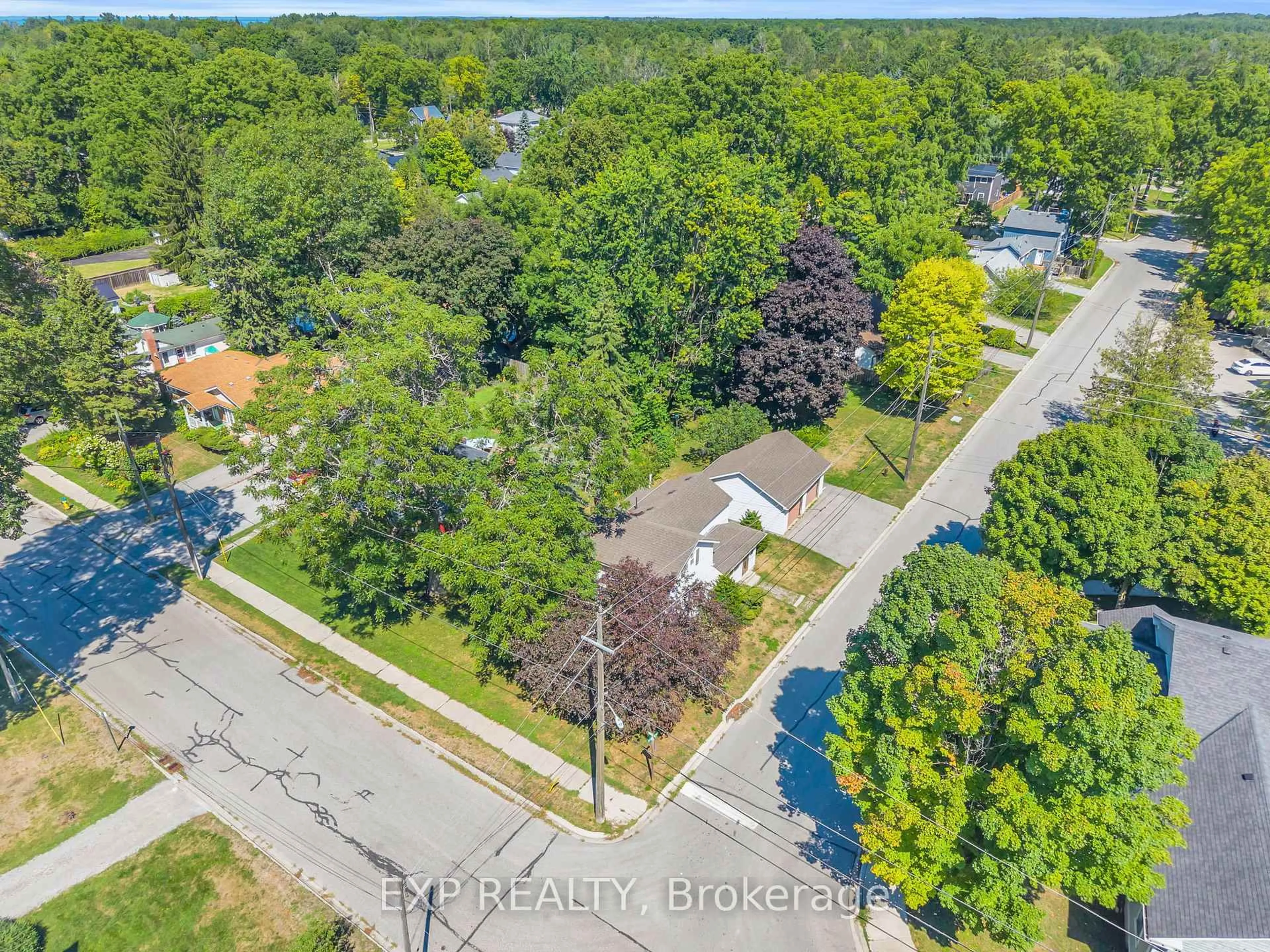 A pic from outside/outdoor area/front of a property/back of a property/a pic from drone, street for 39 River St, Georgina Ontario L0E 1R0