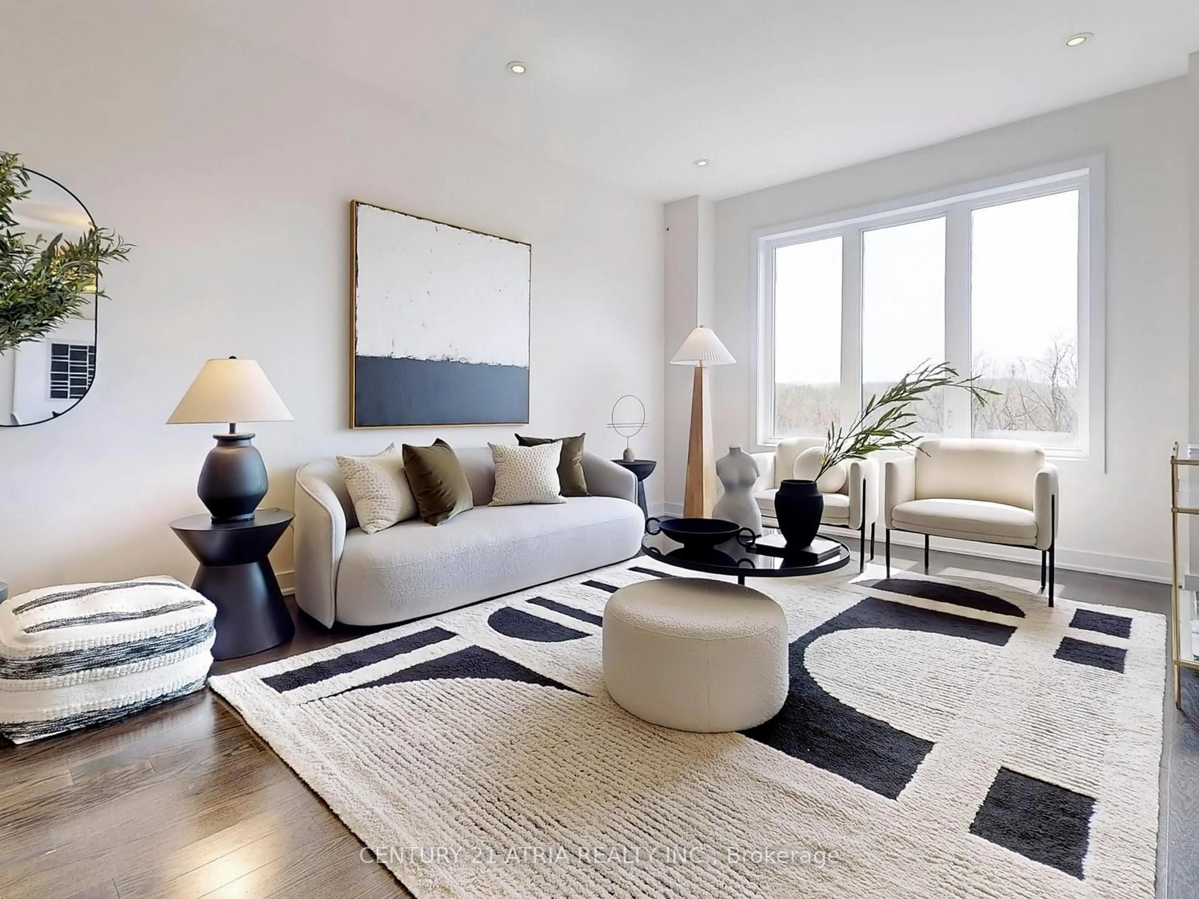 Living room with furniture, carpet floor for 105 Anchusa Dr, Richmond Hill Ontario L4E 1C5