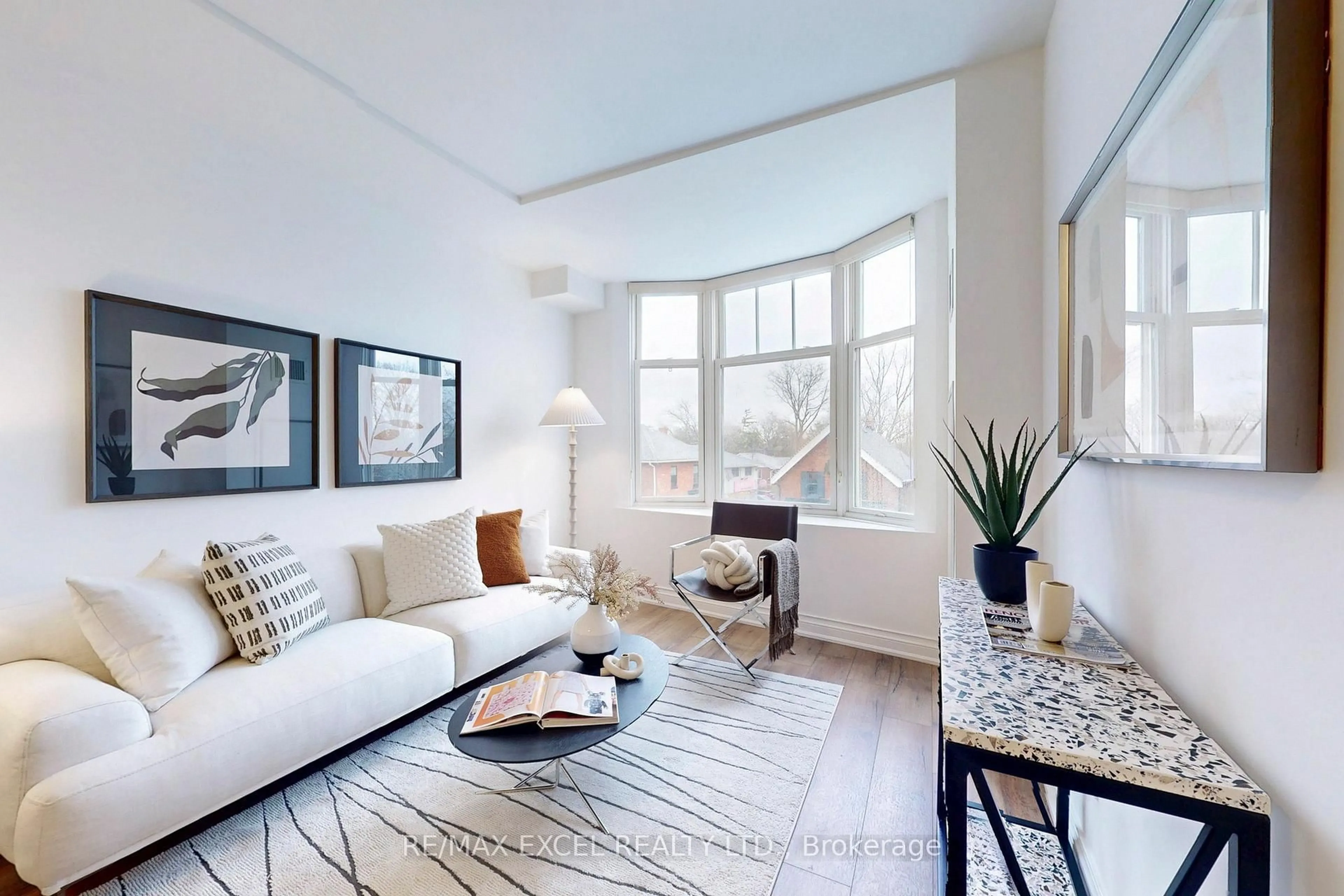 Living room with furniture, unknown for 68 Main St #327, Markham Ontario L3P 0N5