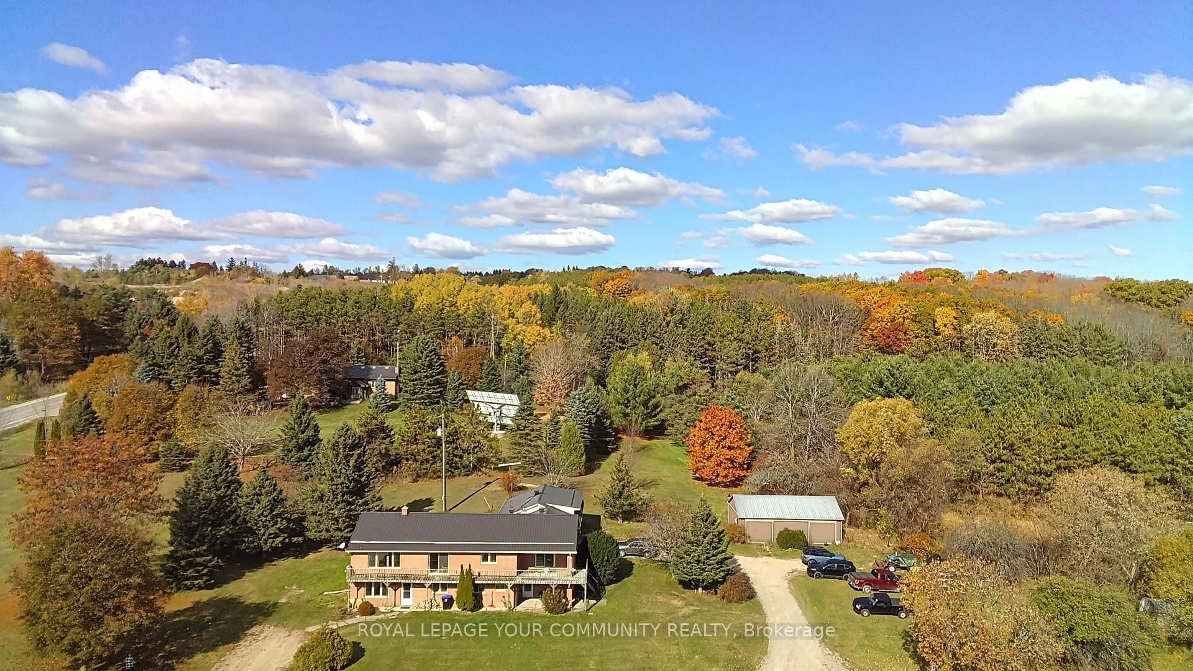 A pic from outside/outdoor area/front of a property/back of a property/a pic from drone, water/lake/river/ocean view for 1973 10TH Sdrd, New Tecumseth Ontario L3Z 2A4