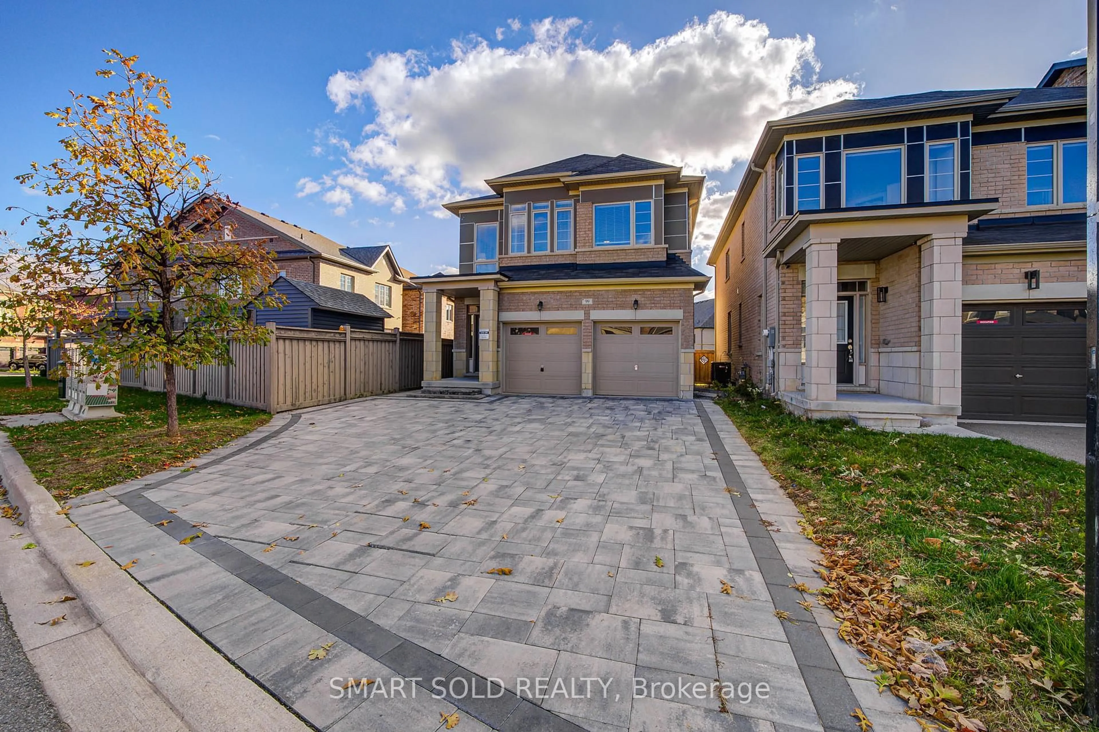 Home with brick exterior material, street for 99 Chouinard Way, Aurora Ontario L4G 1B7