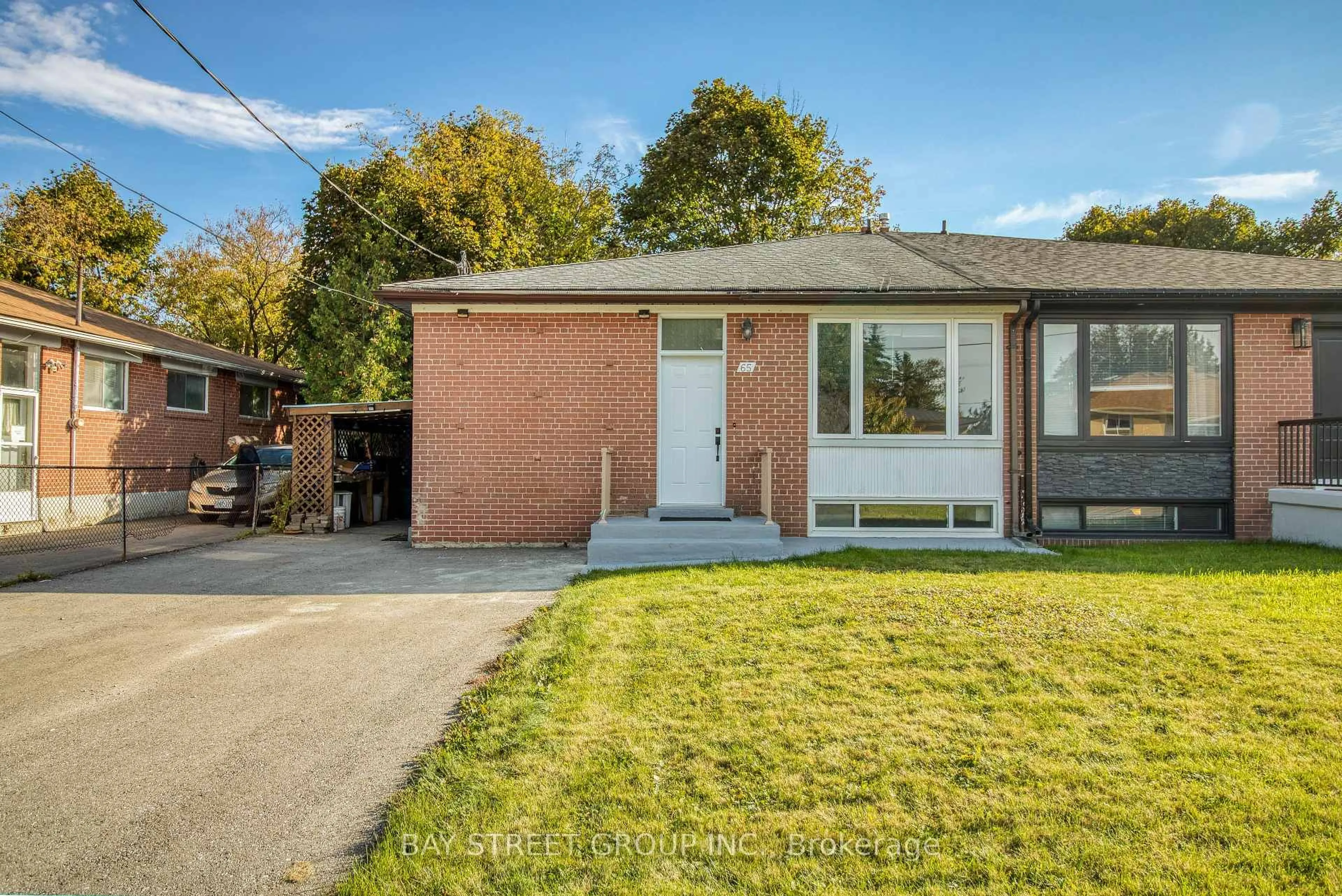 Home with brick exterior material, street for 65 Davis Rd, Aurora Ontario L4G 2B4