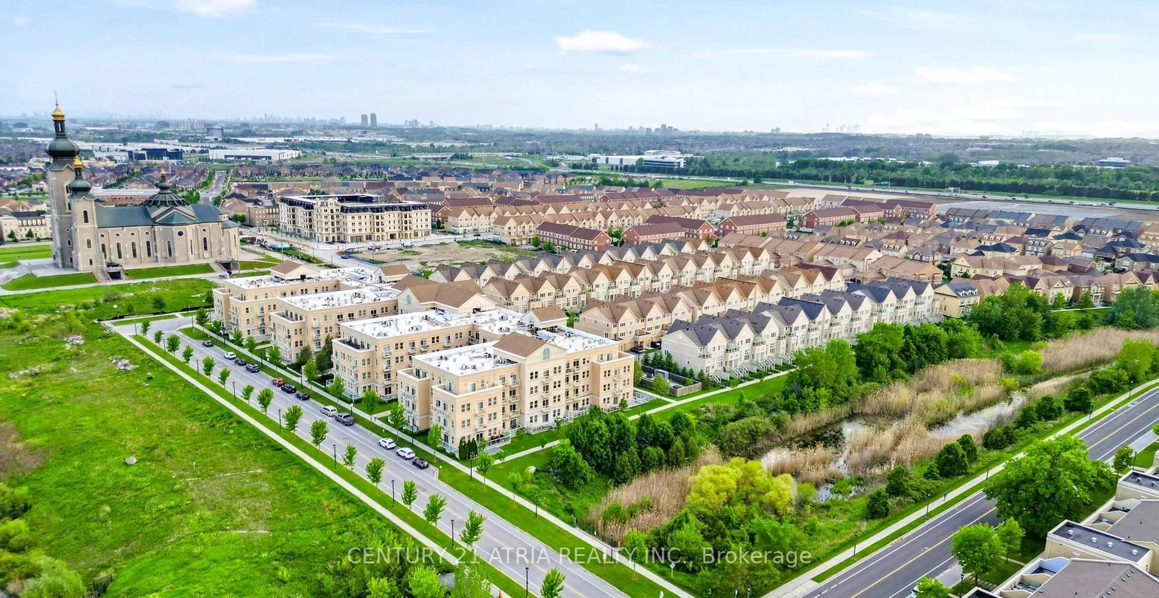 A pic from outside/outdoor area/front of a property/back of a property/a pic from drone, city buildings view from balcony for 28 Prince Regent St #331, Markham Ontario L6C 0V5