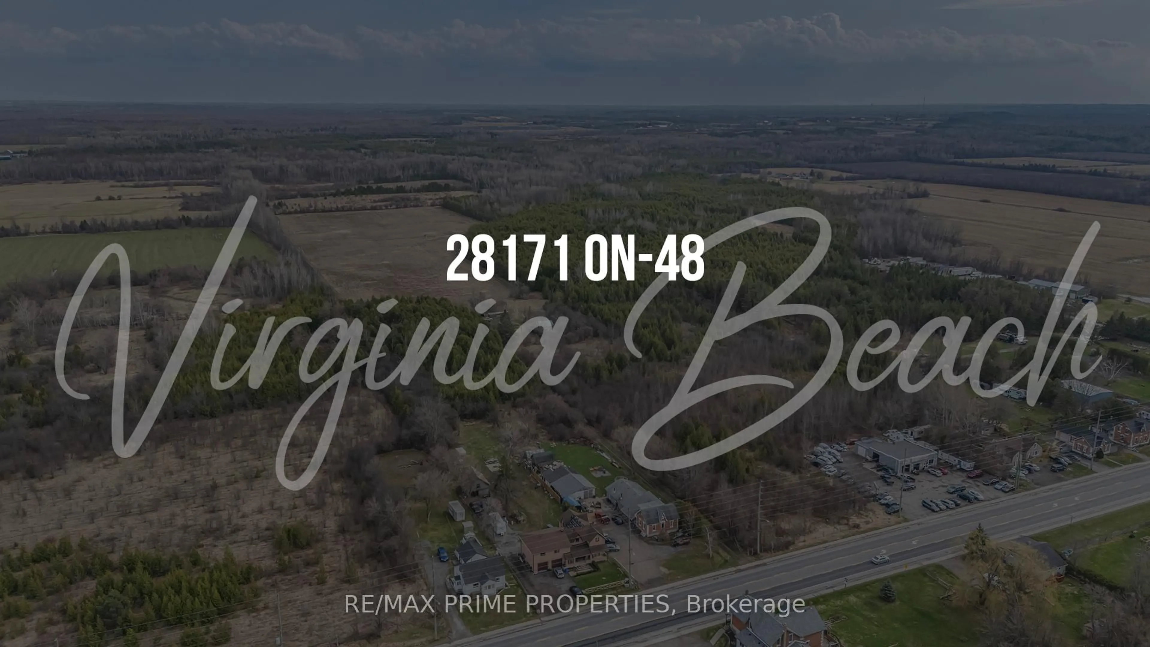 A pic from outside/outdoor area/front of a property/back of a property/a pic from drone, building for 28171 Highway 48, Georgina Ontario L0E 1R0