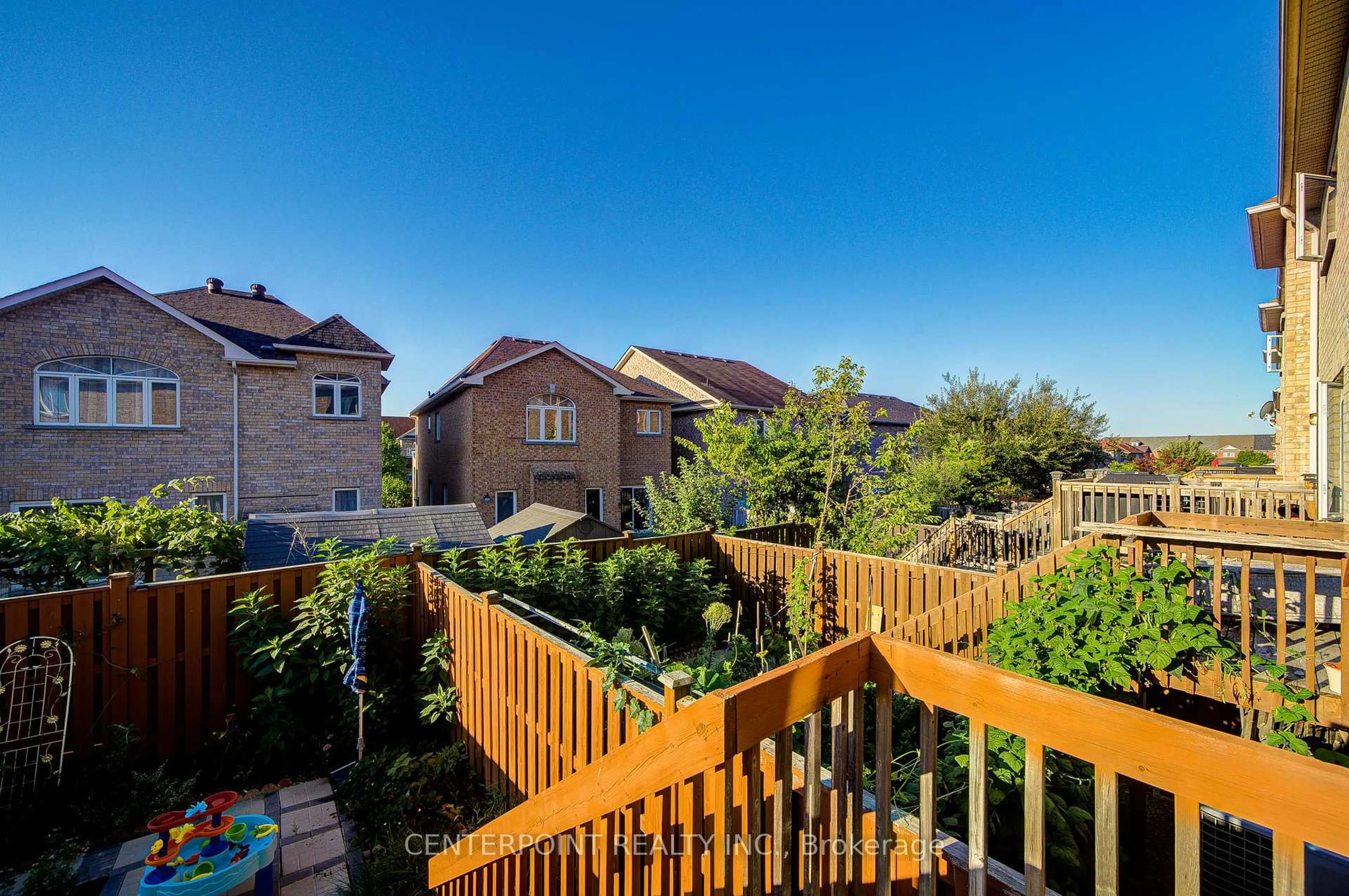 Patio, city buildings view from balcony for 55 Amulet Cres, Richmond Hill Ontario L4S 2V8