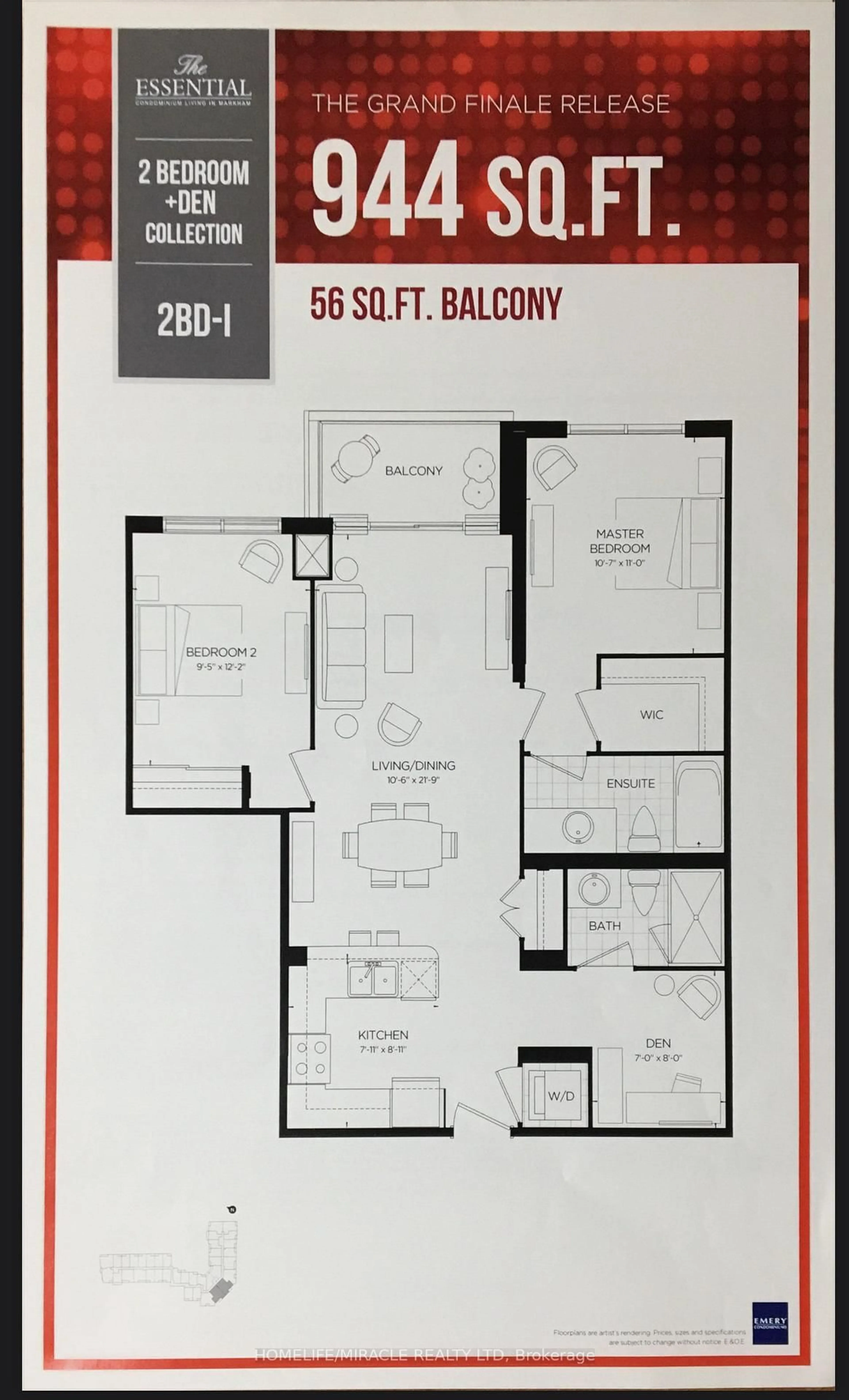 Floor plan for 540 BUR OAK Ave #216, Markham Ontario L6C 0Y2