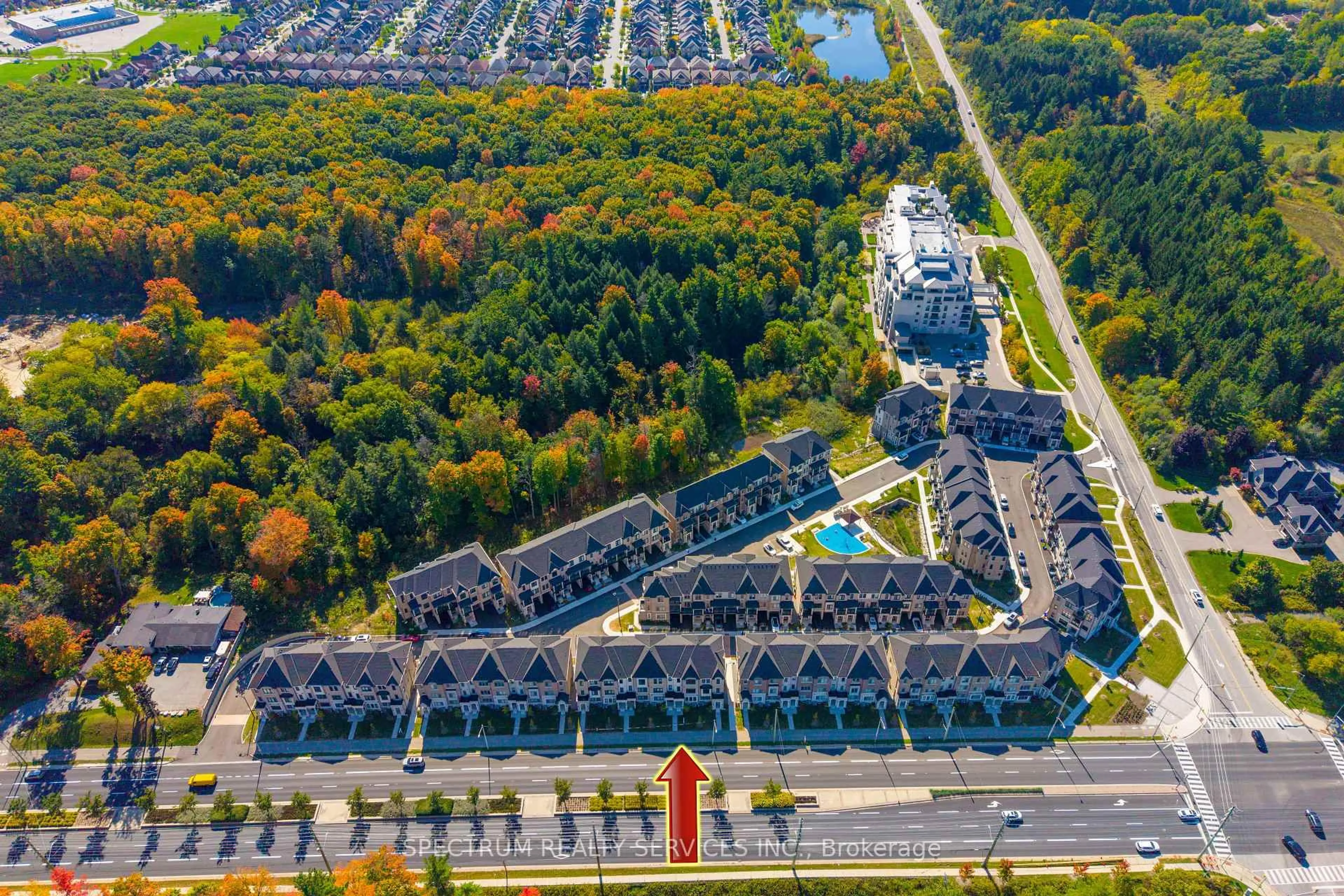 A pic from outside/outdoor area/front of a property/back of a property/a pic from drone, street for BLK 3-05 -74 De La Roche Dr, Vaughan Ontario L4H 5G4