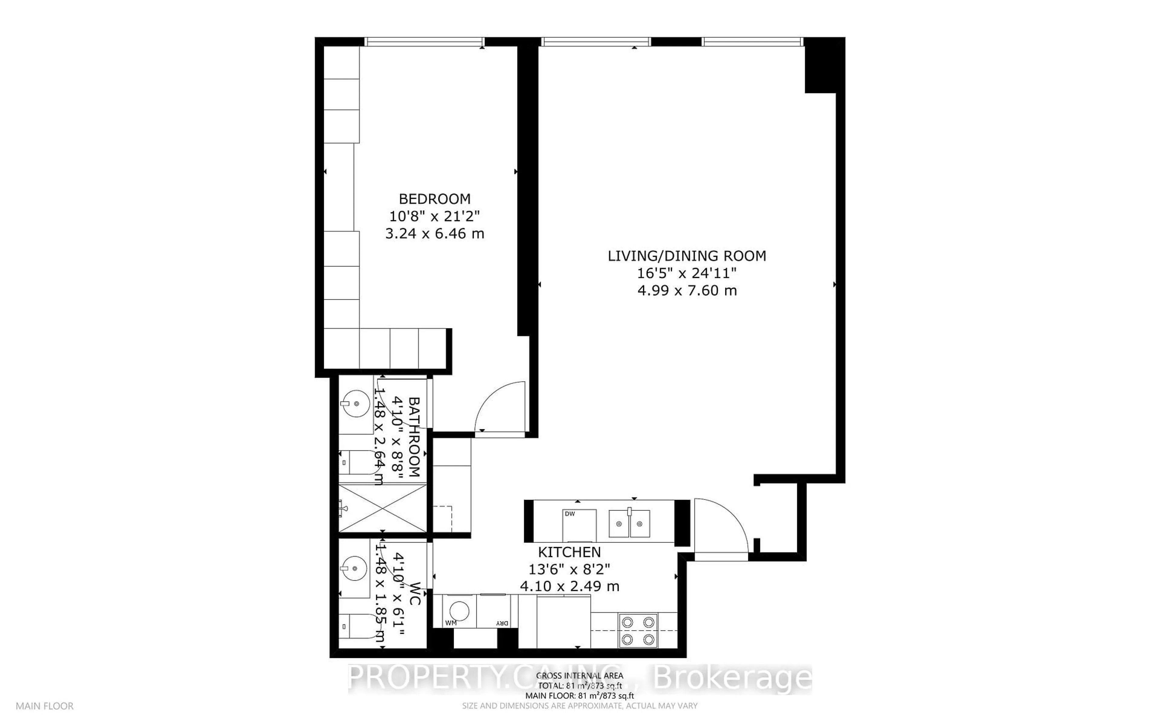 Floor plan for 399 South Park Rd #303, Markham Ontario L3T 0B8