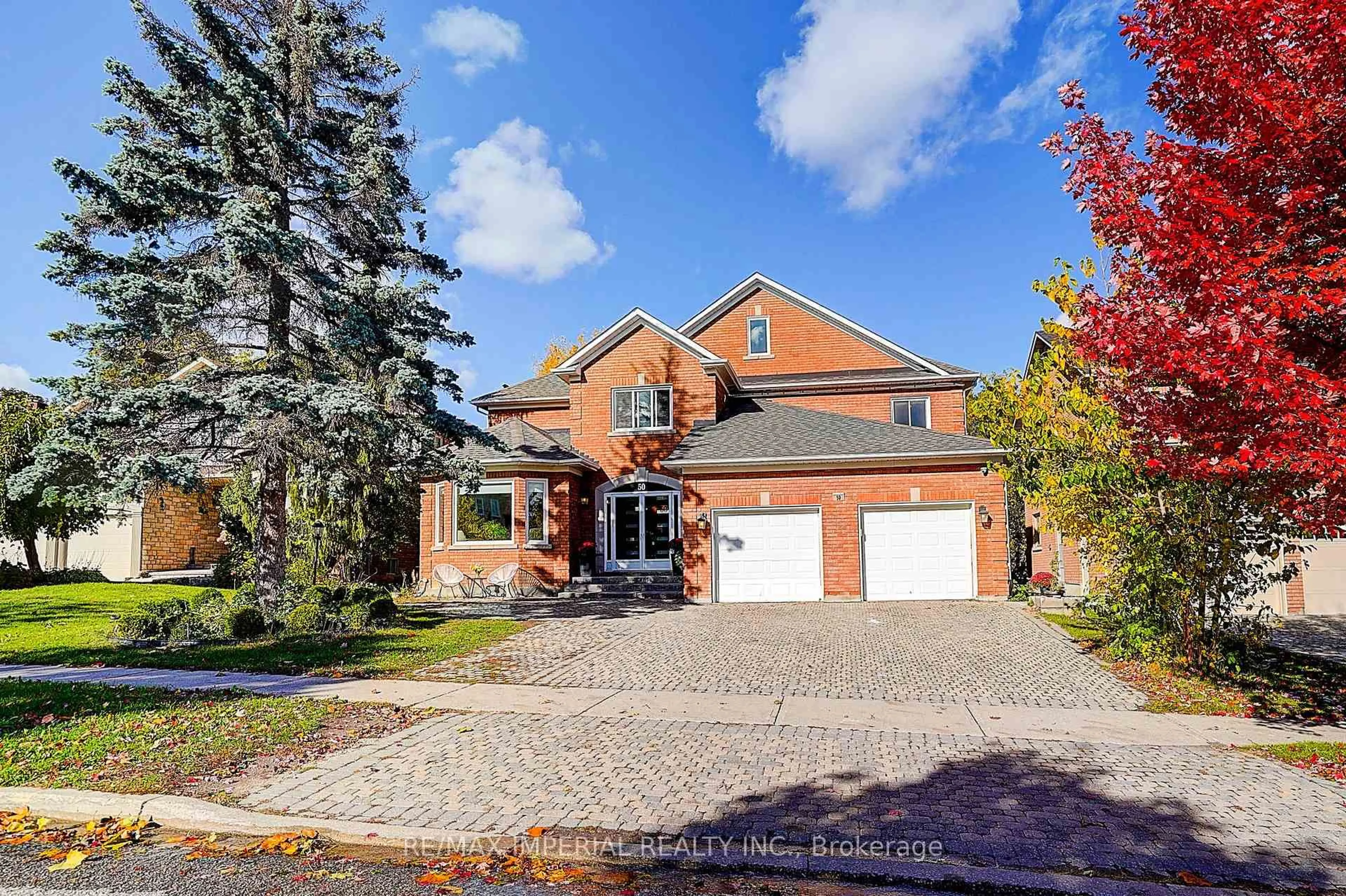 Home with brick exterior material, street for 50 Kings Cross Ave, Richmond Hill Ontario L4B 2S9