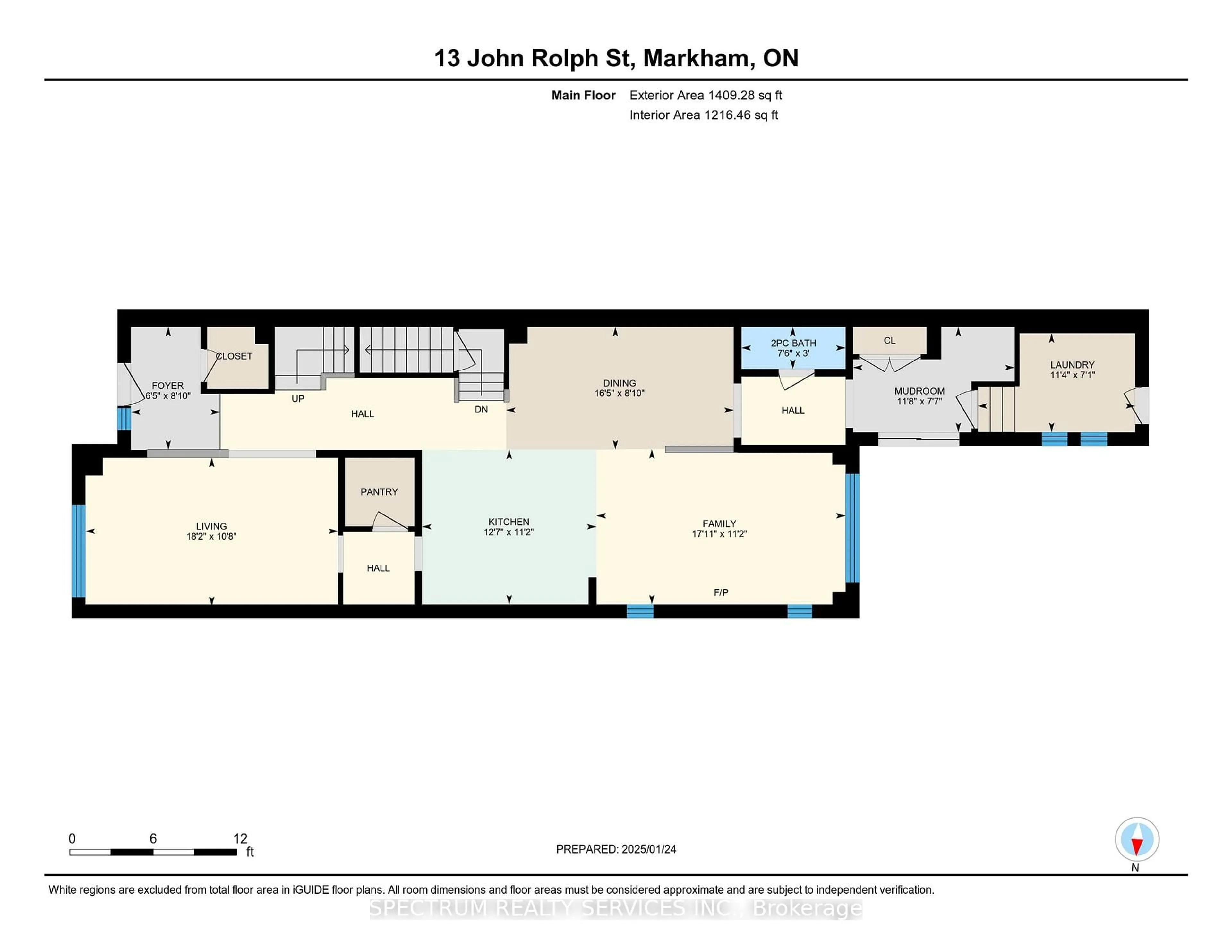 Floor plan for 13 John Rolph St, Markham Ontario L6B 1R8