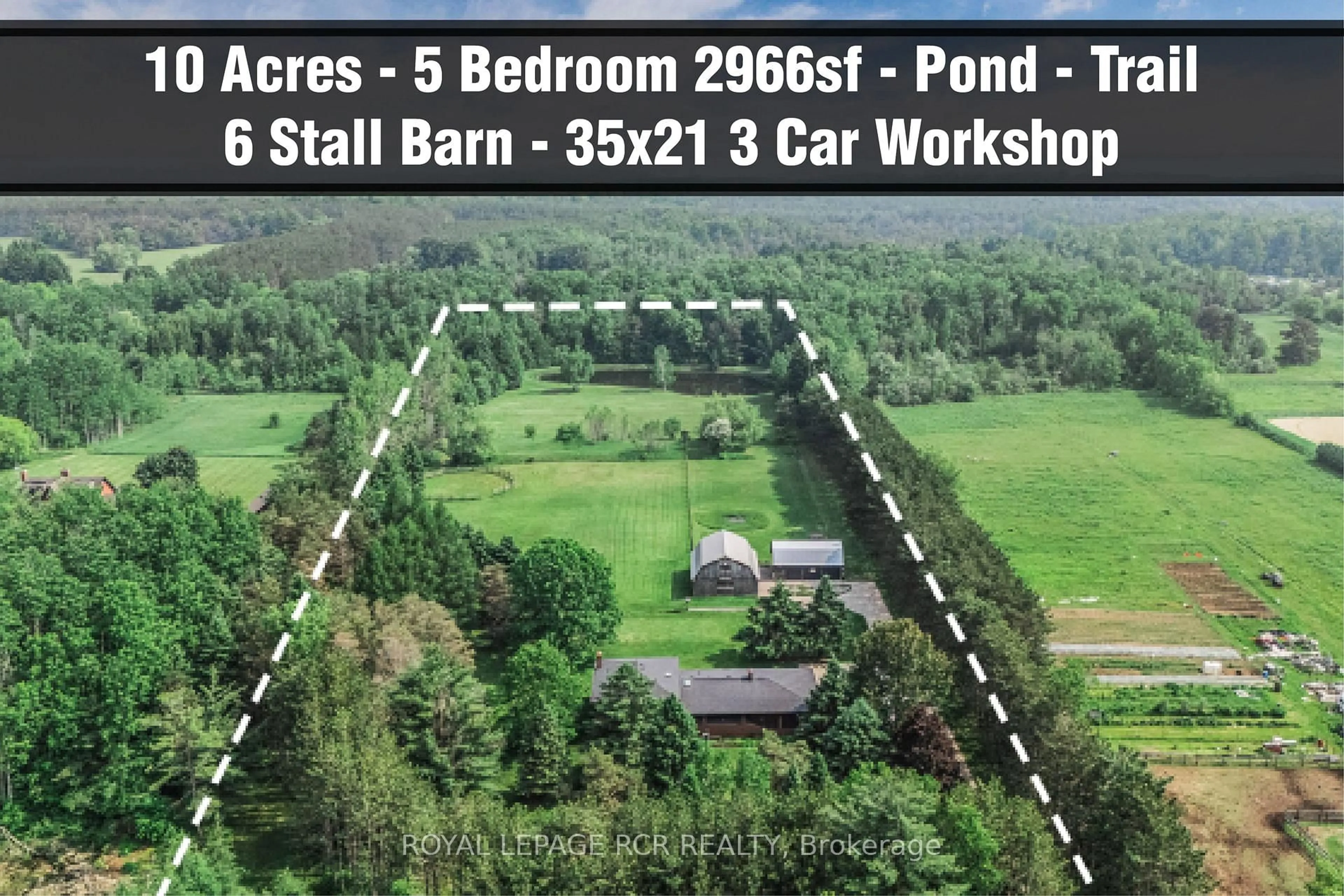 A pic from outside/outdoor area/front of a property/back of a property/a pic from drone, building for 443 Feasby Rd, Uxbridge Ontario L9P 1R1