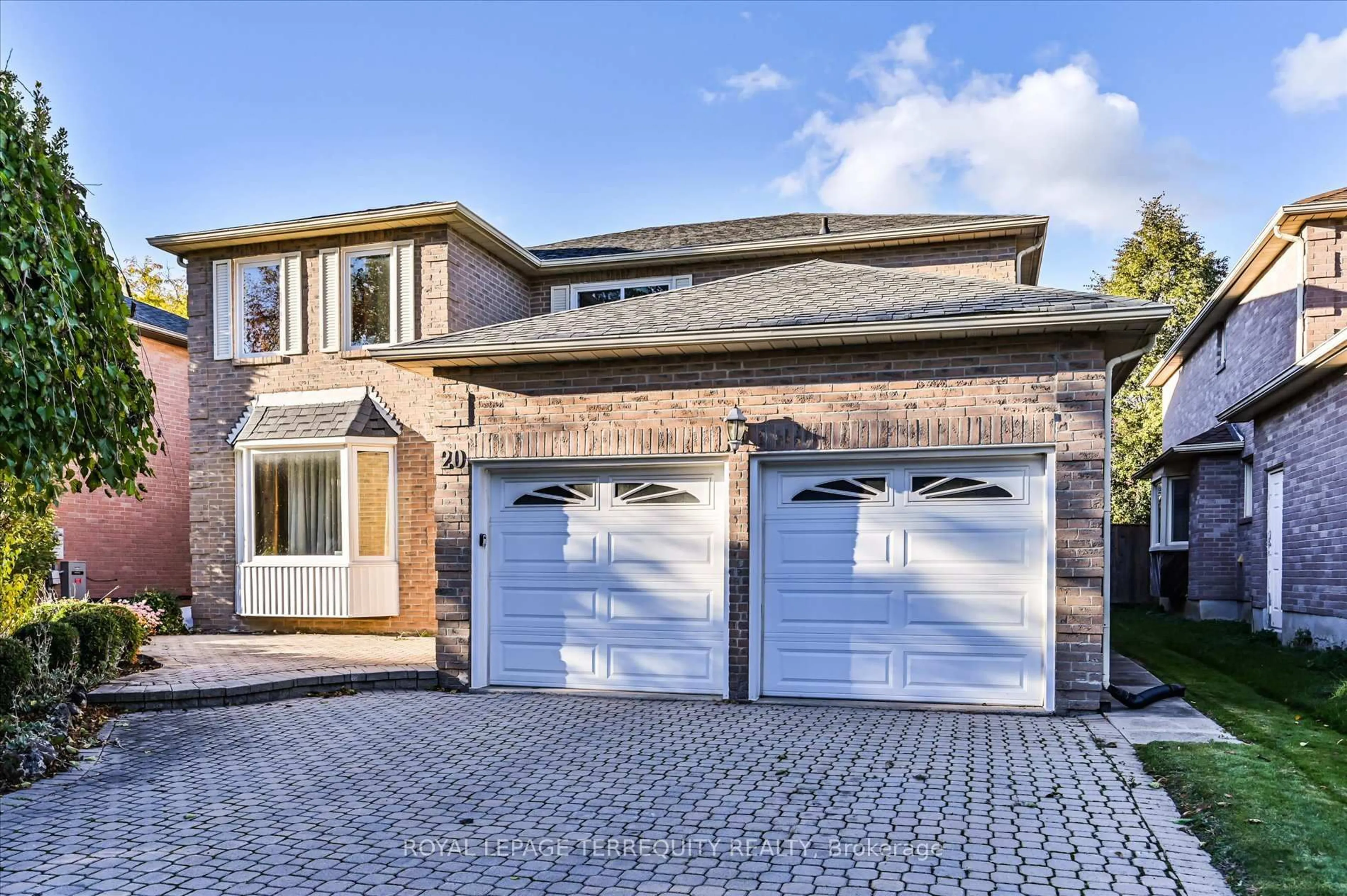 Home with brick exterior material, street for 20 Leighland Dr, Markham Ontario L3R 7R4