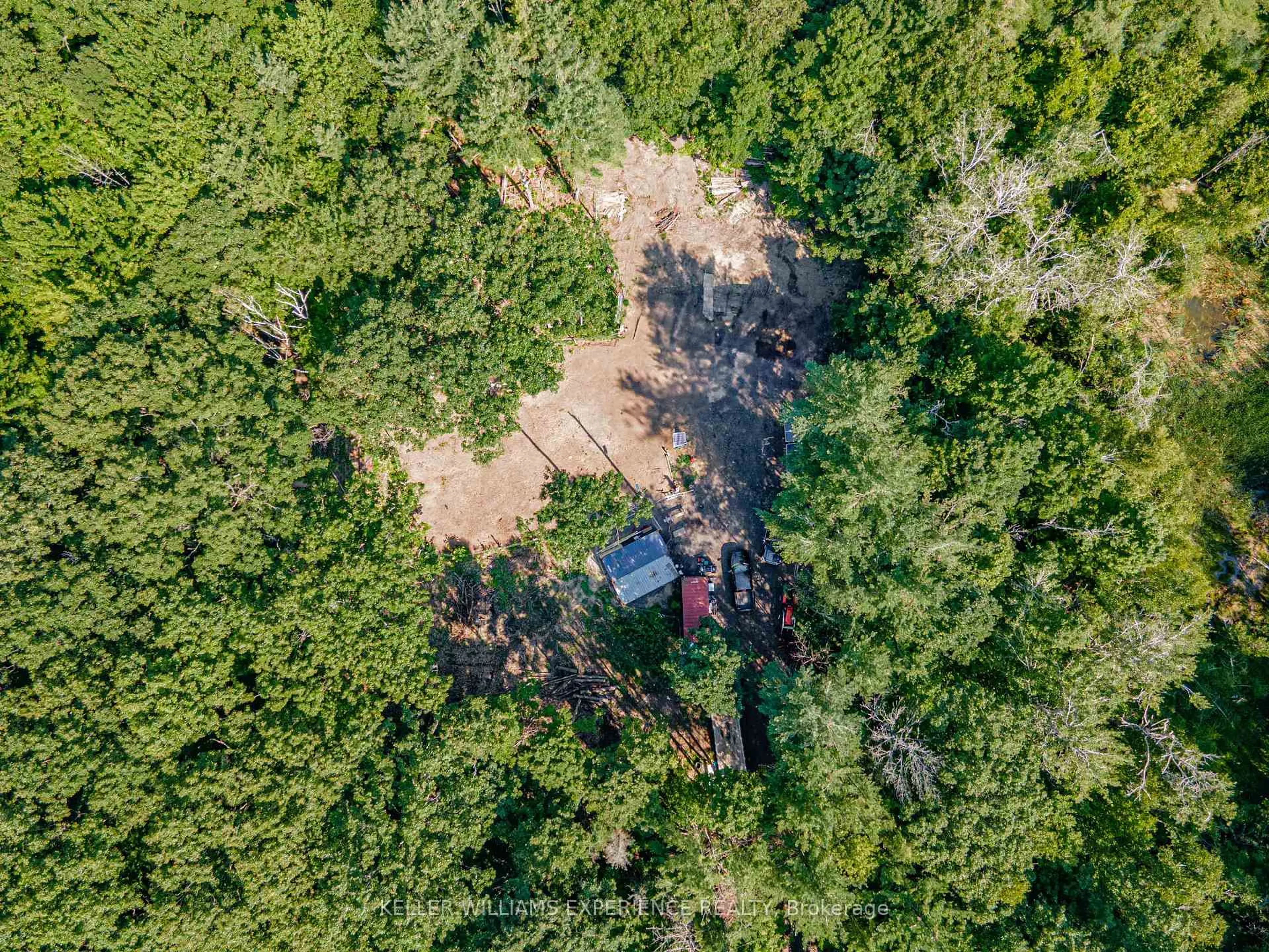 A pic from outside/outdoor area/front of a property/back of a property/a pic from drone, forest/trees view for 8294 County 27 Rd, Essa Ontario L4N 9C4