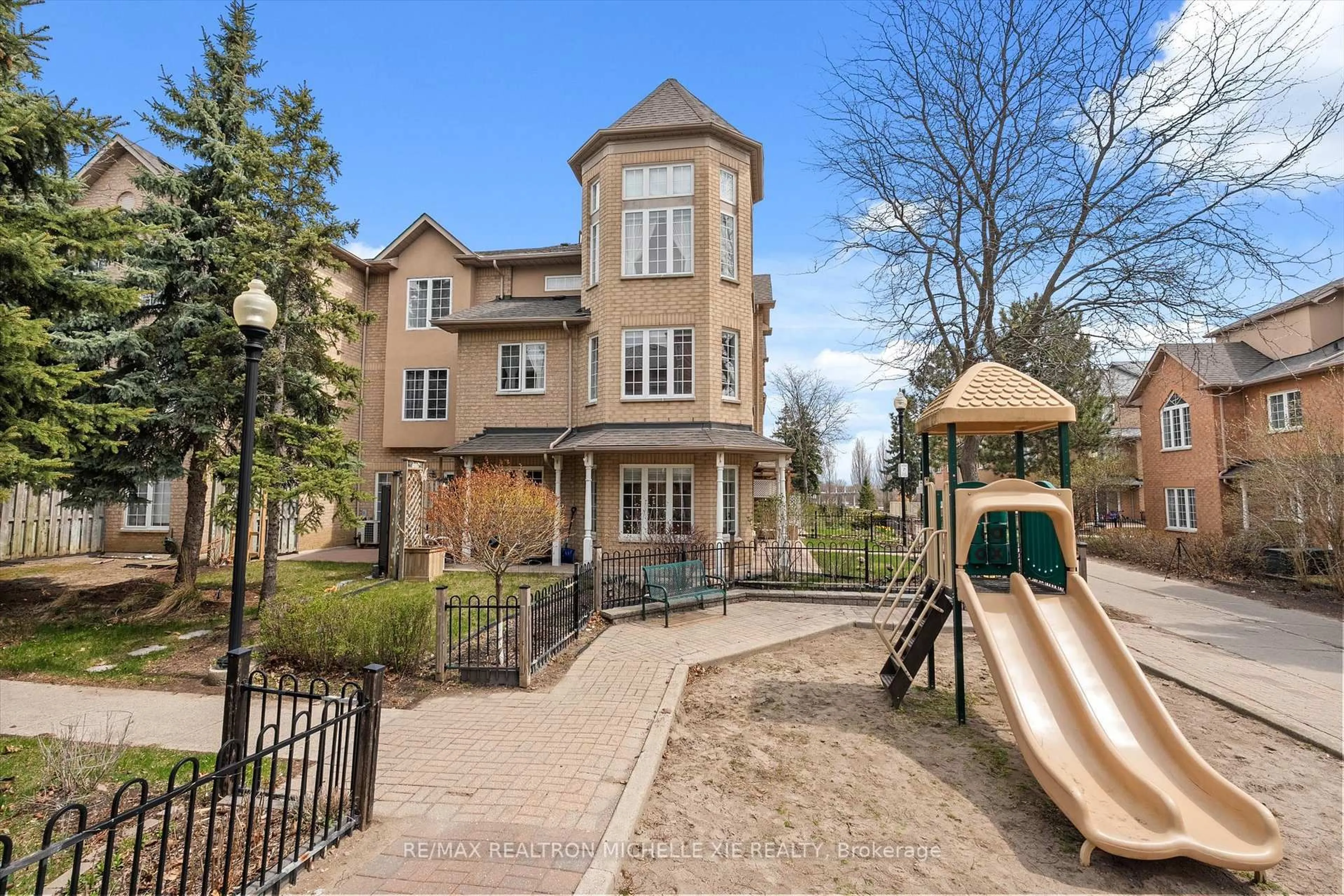 Home with brick exterior material, street for 23 St.Moritz Way #01, Markham Ontario L3R 4G4