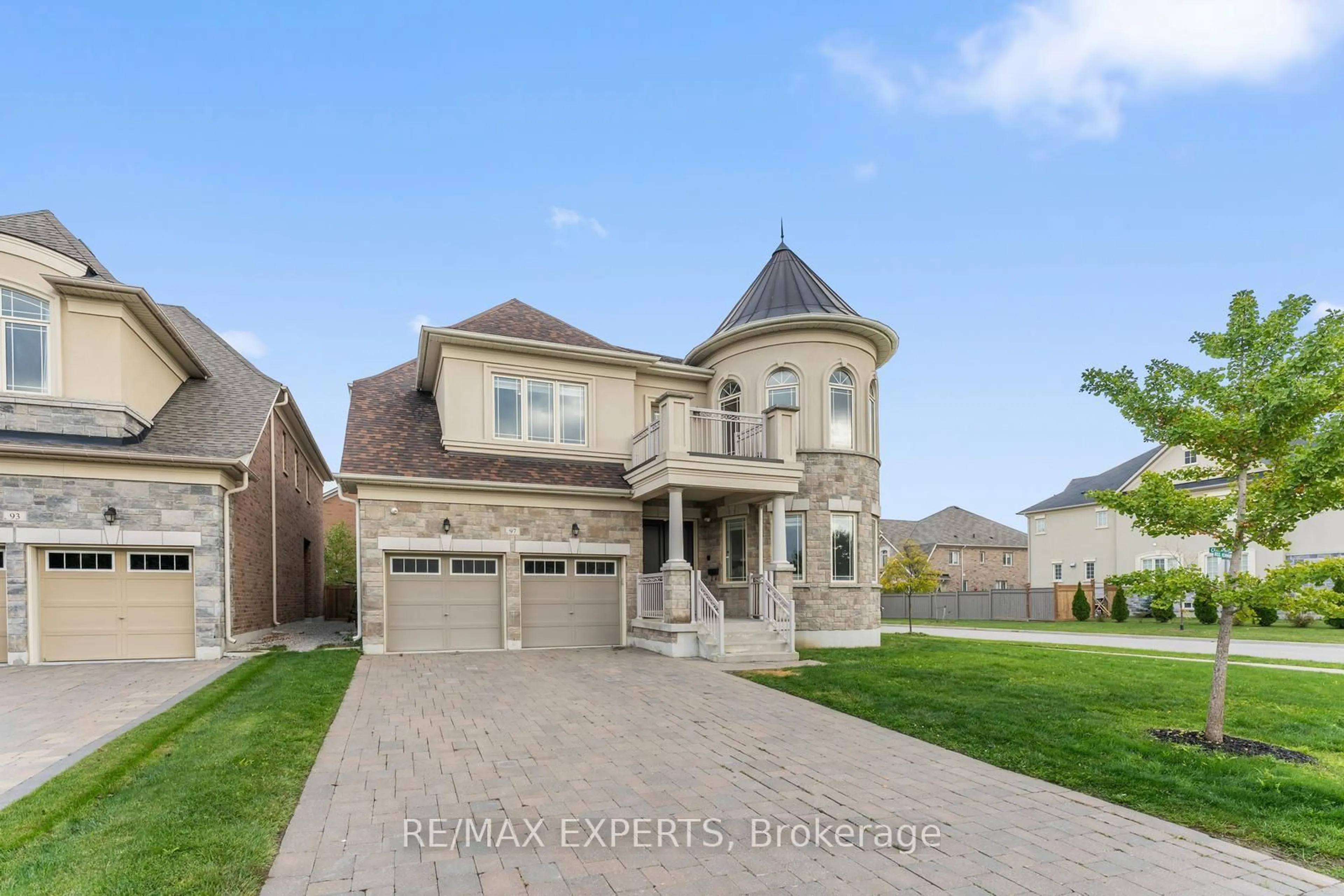 Home with brick exterior material, street for 97 Ross Vennare Cres, Vaughan Ontario L4H 4N2