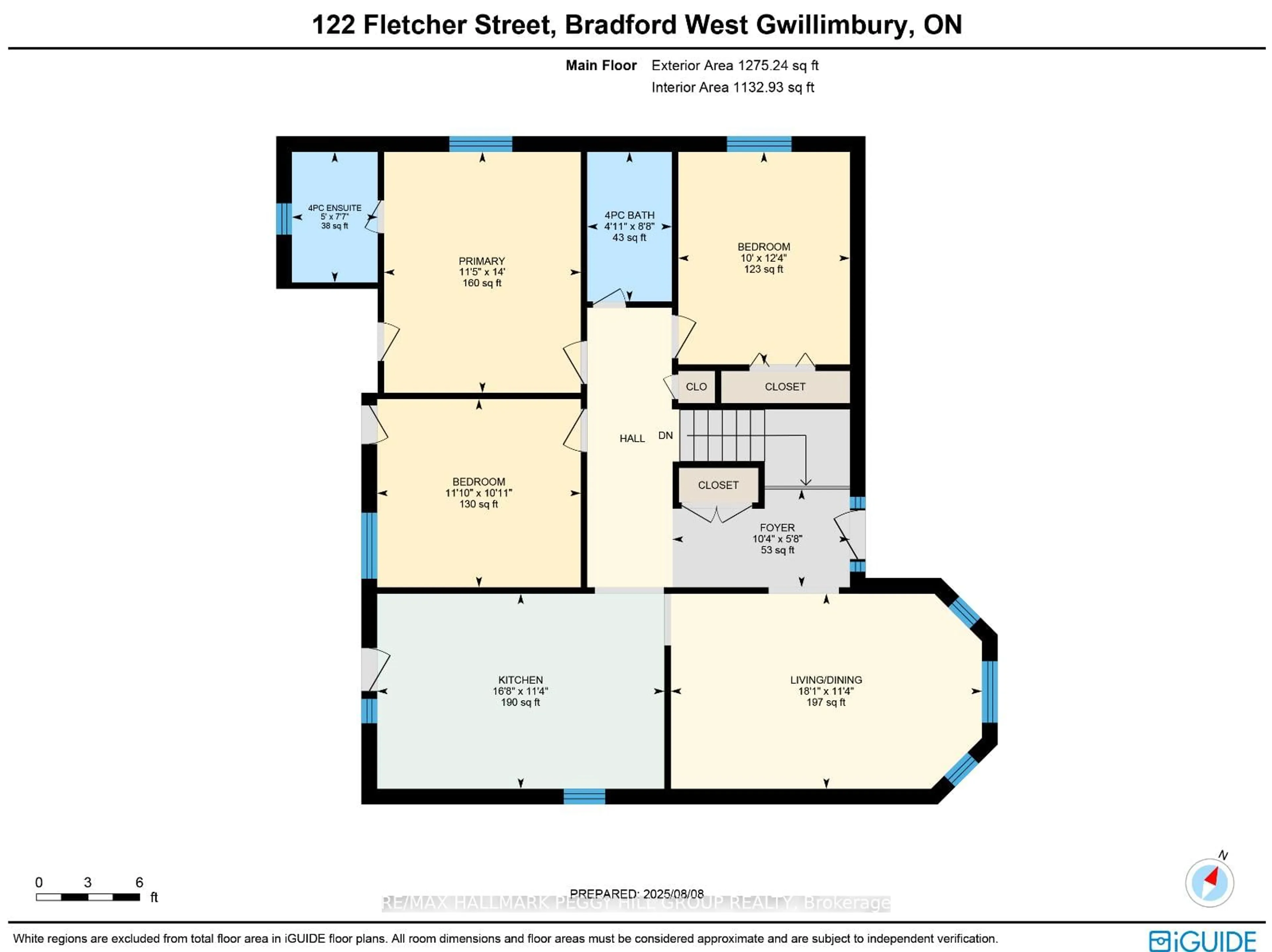Floor plan for 122 Fletcher St, Bradford West Gwillimbury Ontario L3Z 2Y9
