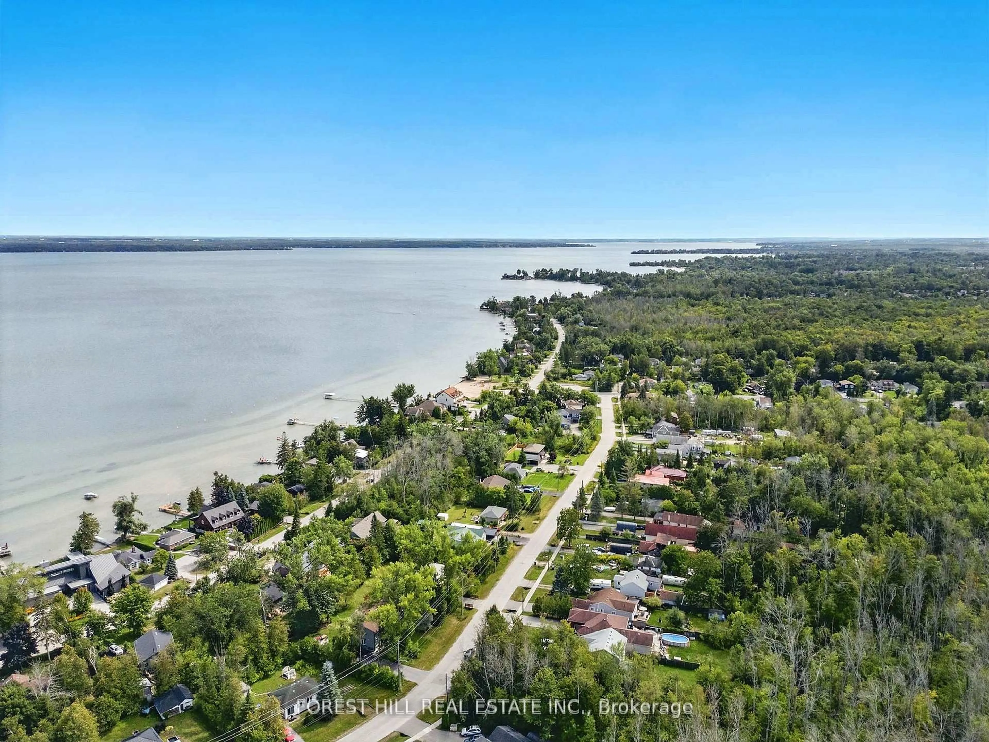 A pic from outside/outdoor area/front of a property/back of a property/a pic from drone, water/lake/river/ocean view for 742 Trumbley Pl #742, Innisfil Ontario L9S 0S1