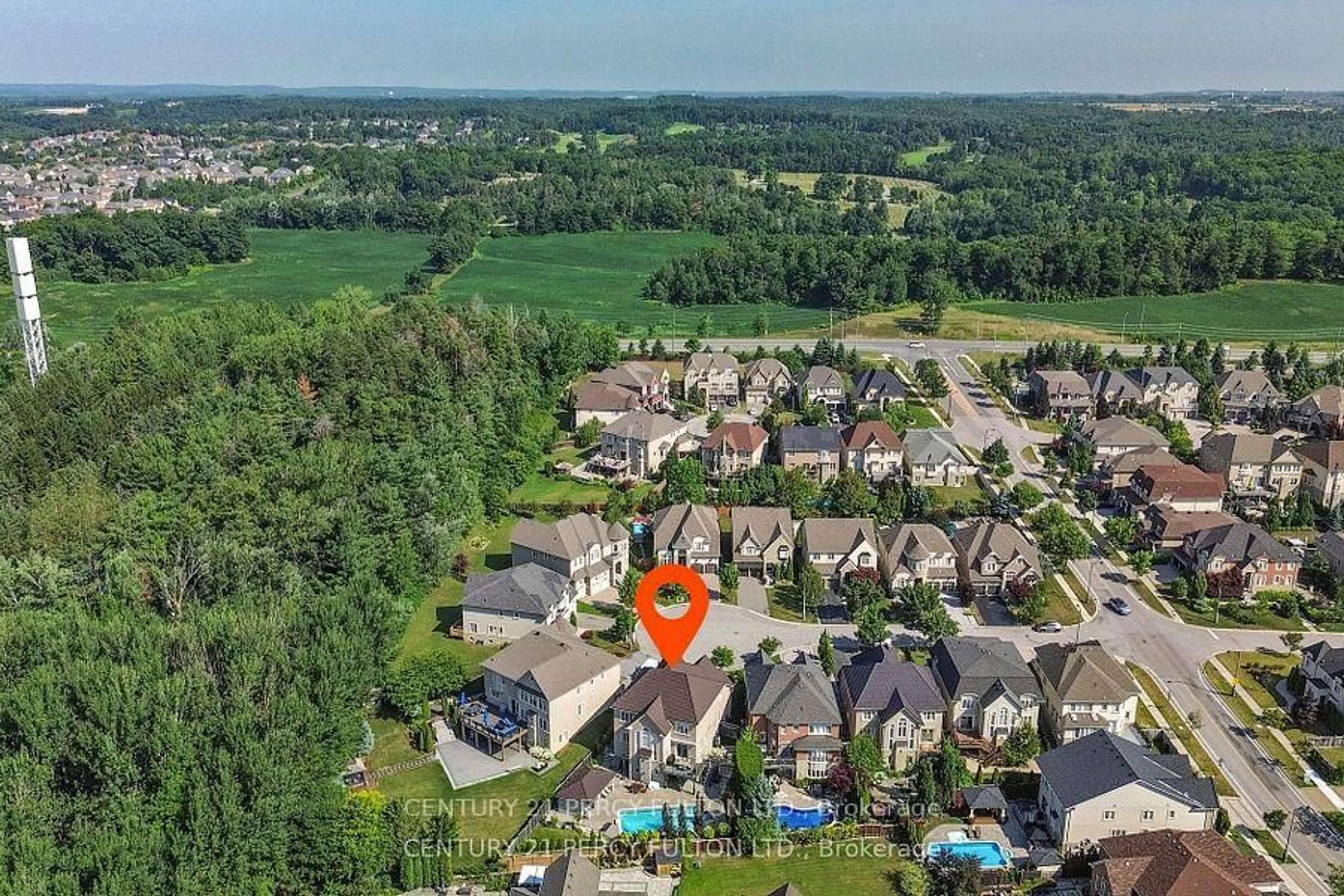 A pic from outside/outdoor area/front of a property/back of a property/a pic from drone, unknown for 19 Sir Giancarlo Crt, Vaughan Ontario L6A 0C6