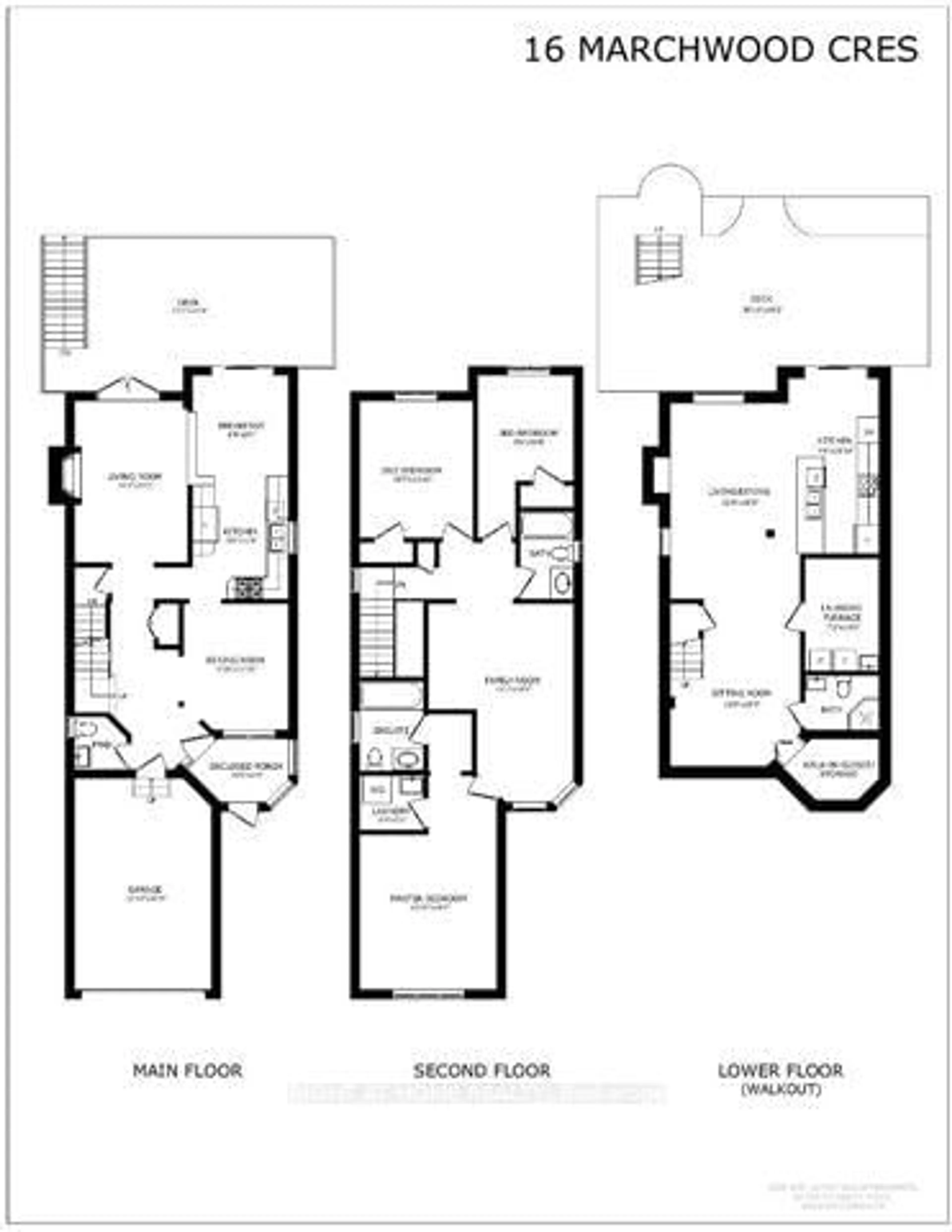 Floor plan for 16 Marchwood Cres, Richmond Hill Ontario L4C 8M7