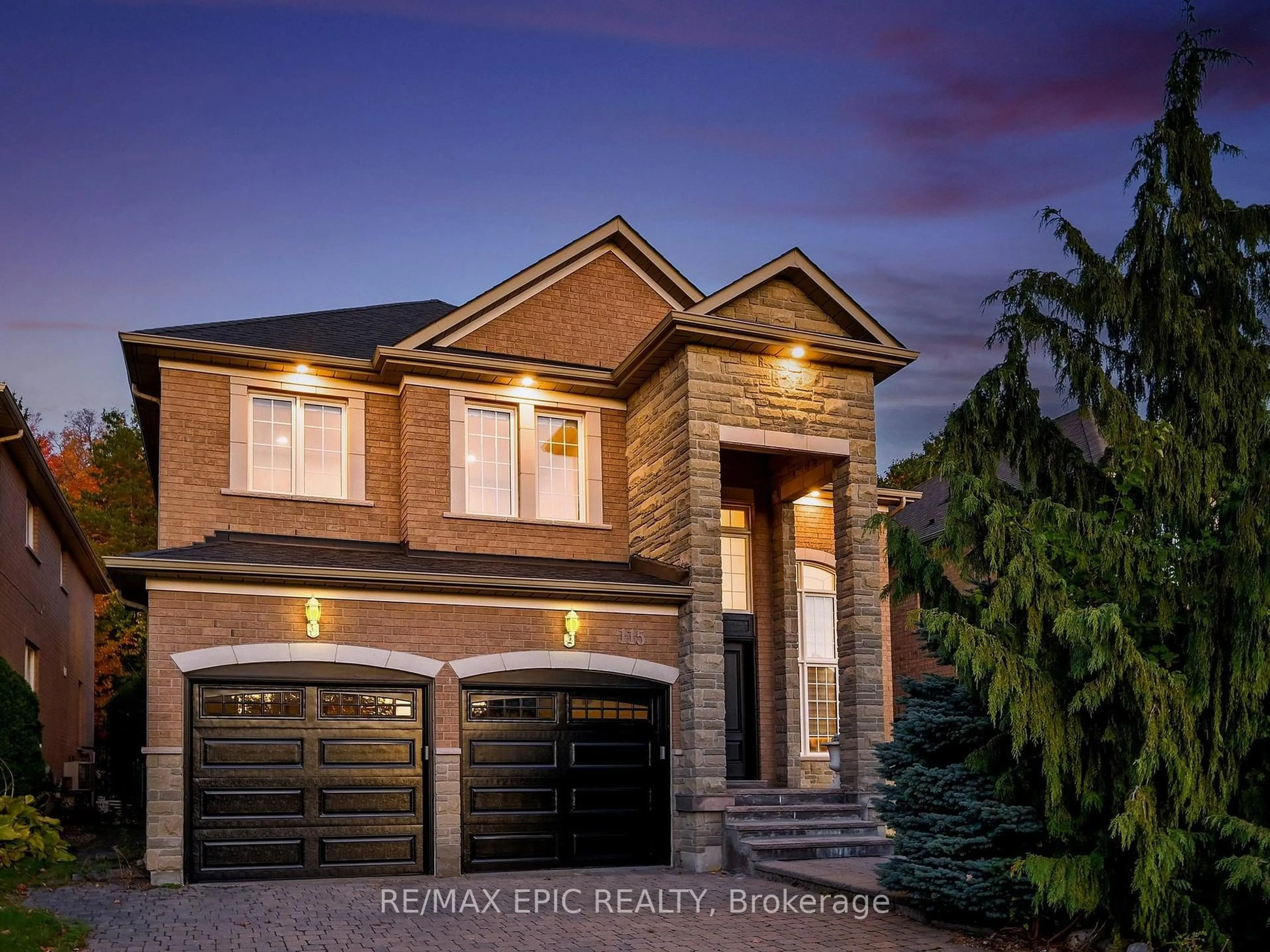 Home with brick exterior material, street for 115 Thornhill Woods Dr, Vaughan Ontario L4J 8R5