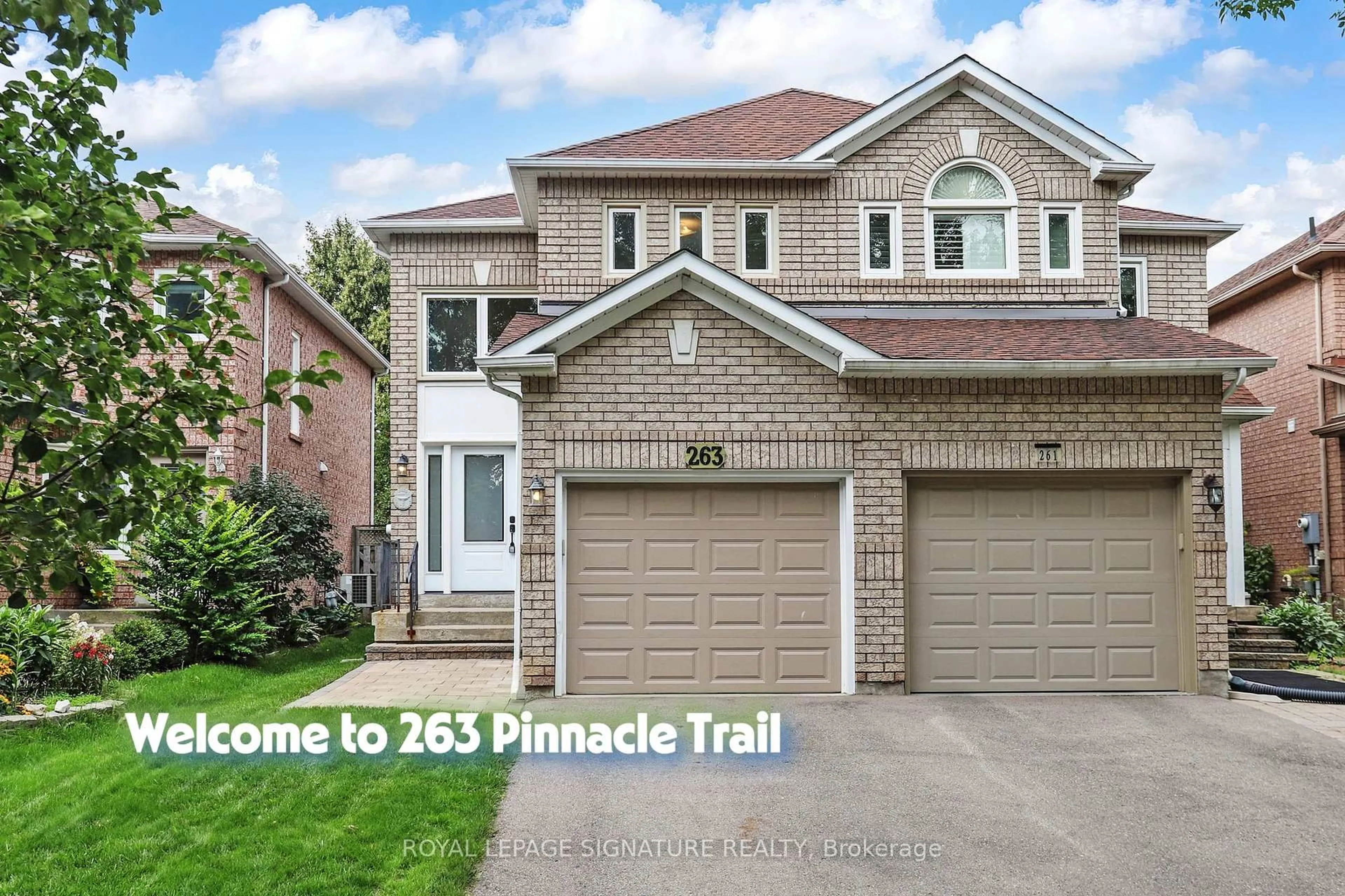 Home with brick exterior material, street for 263 Pinnacle Tr, Aurora Ontario L4G 7G4