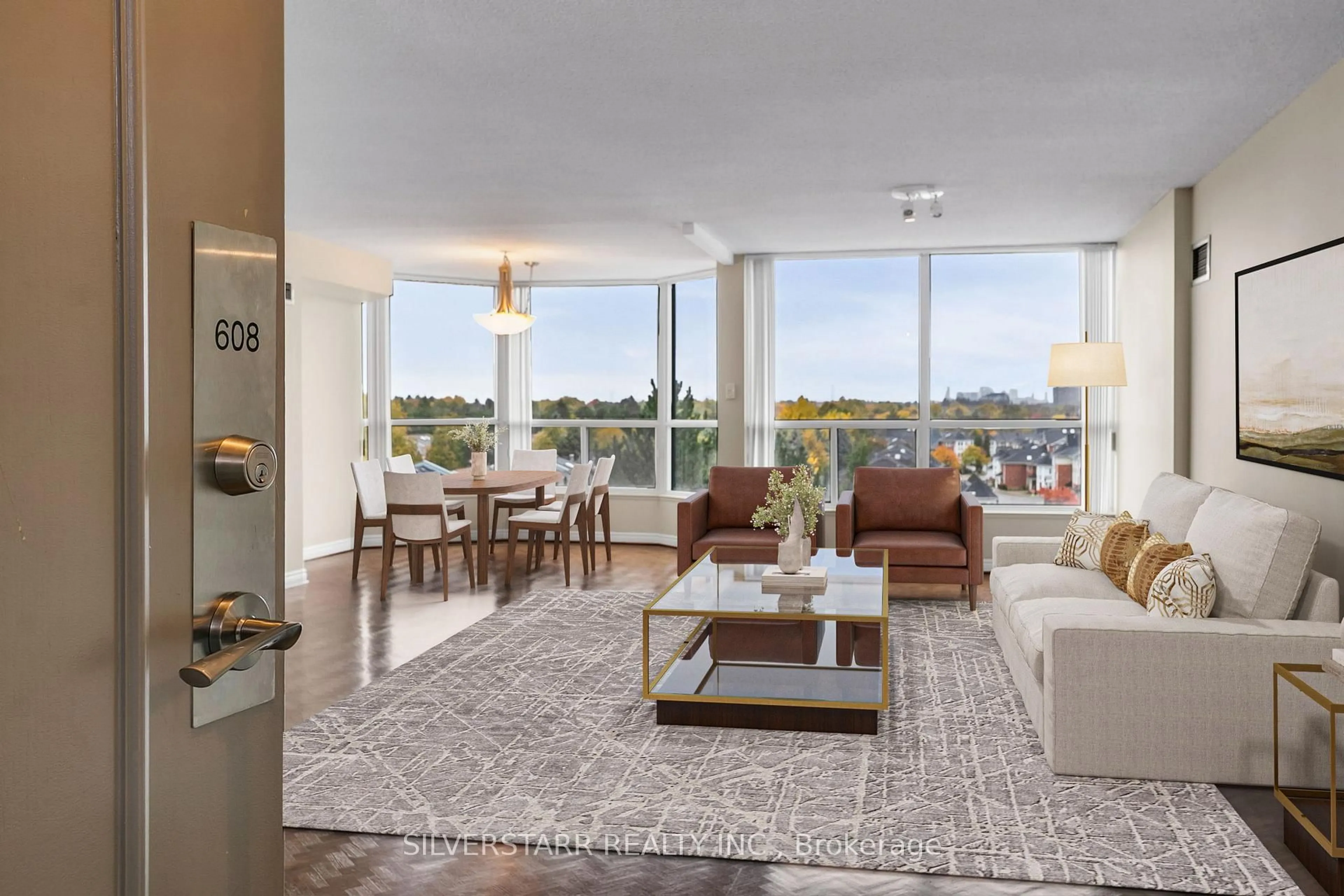 Living room with furniture, unknown for 1 Clark Ave #608, Vaughan Ontario L4J 7Y6