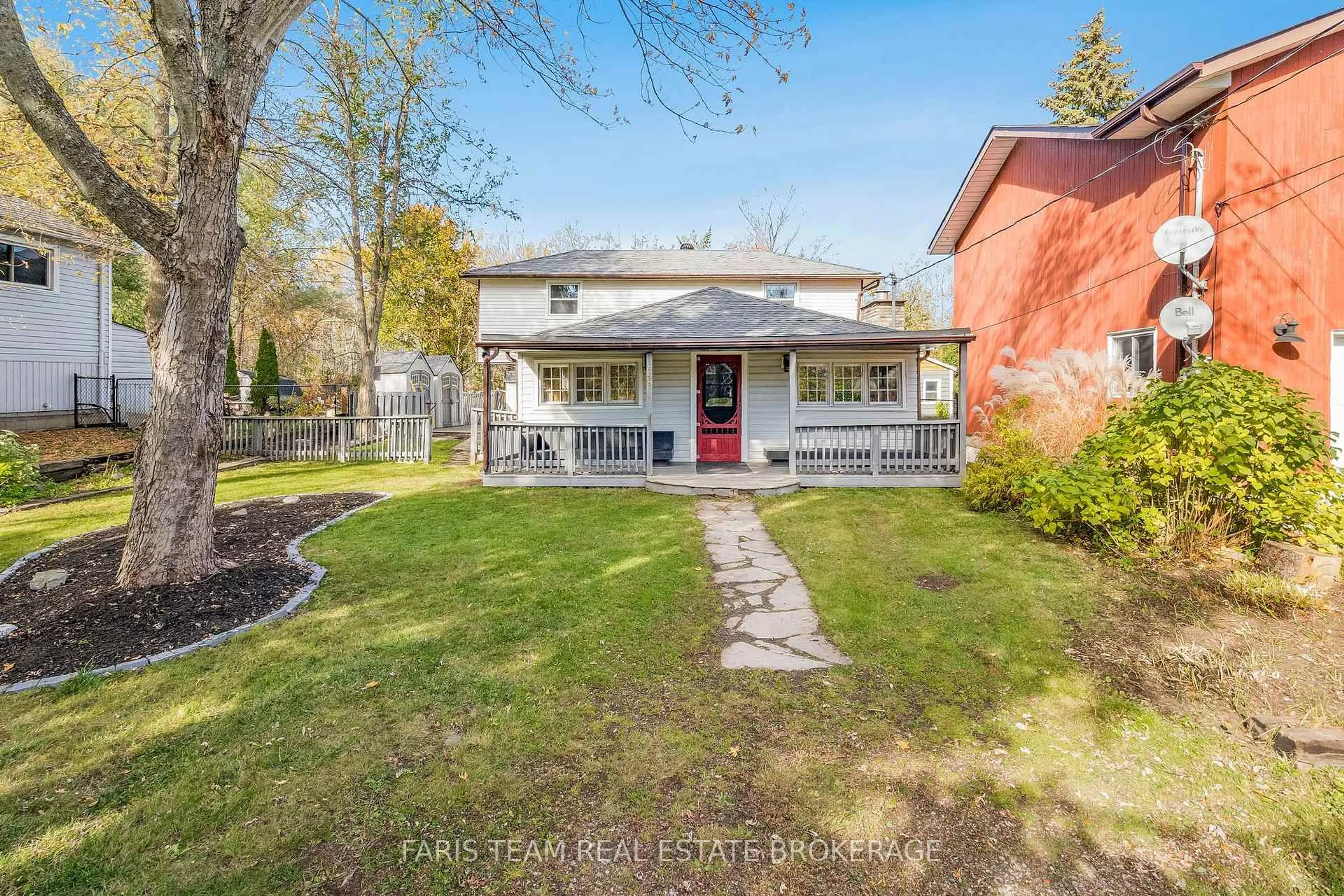 A pic from outside/outdoor area/front of a property/back of a property/a pic from drone, street for 648 10th Line, Innisfil Ontario L9S 3N7