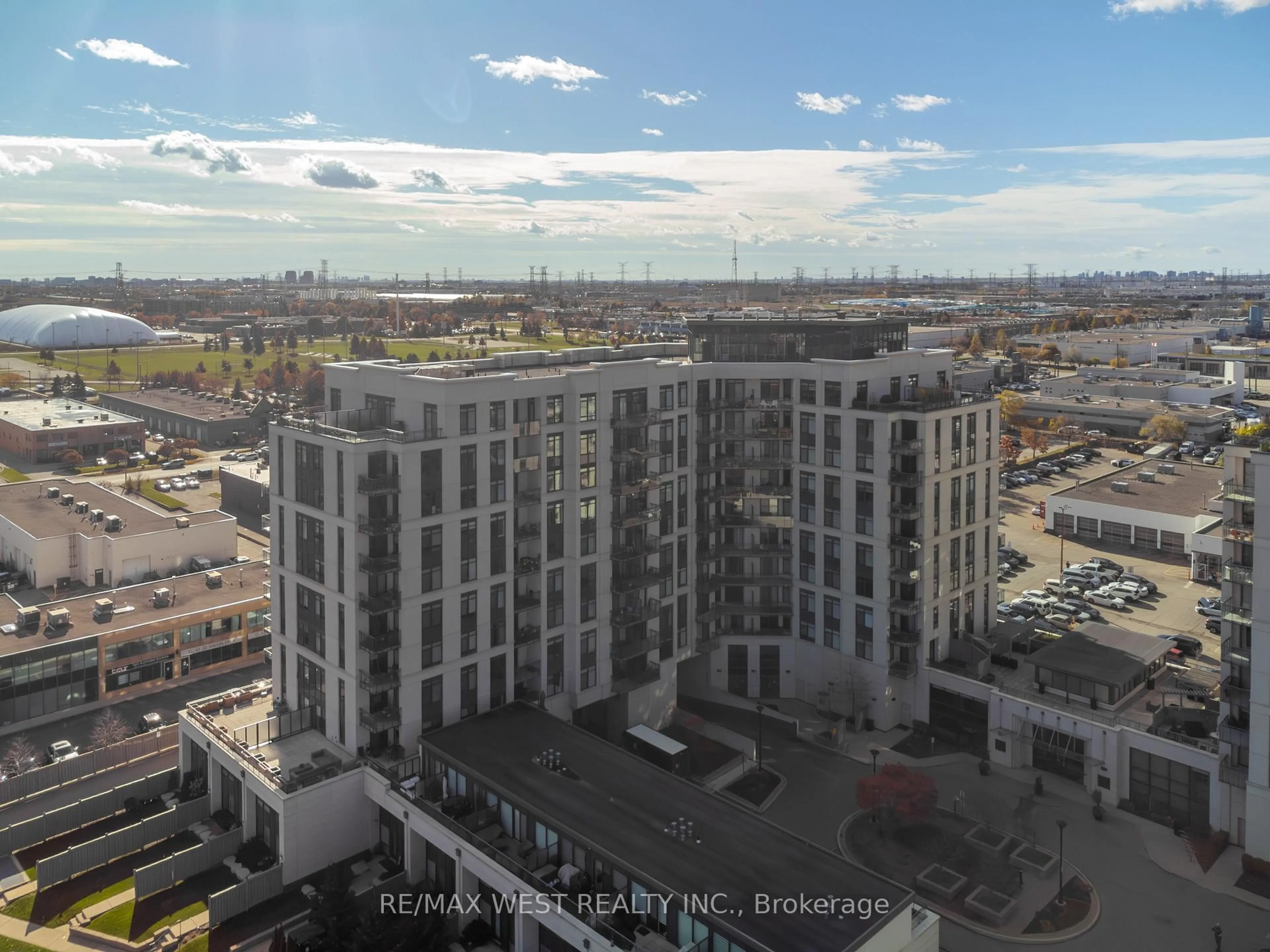 A pic from outside/outdoor area/front of a property/back of a property/a pic from drone, city buildings view from balcony for 24 Woodstream Blvd #710, Vaughan Ontario L4L 8C4