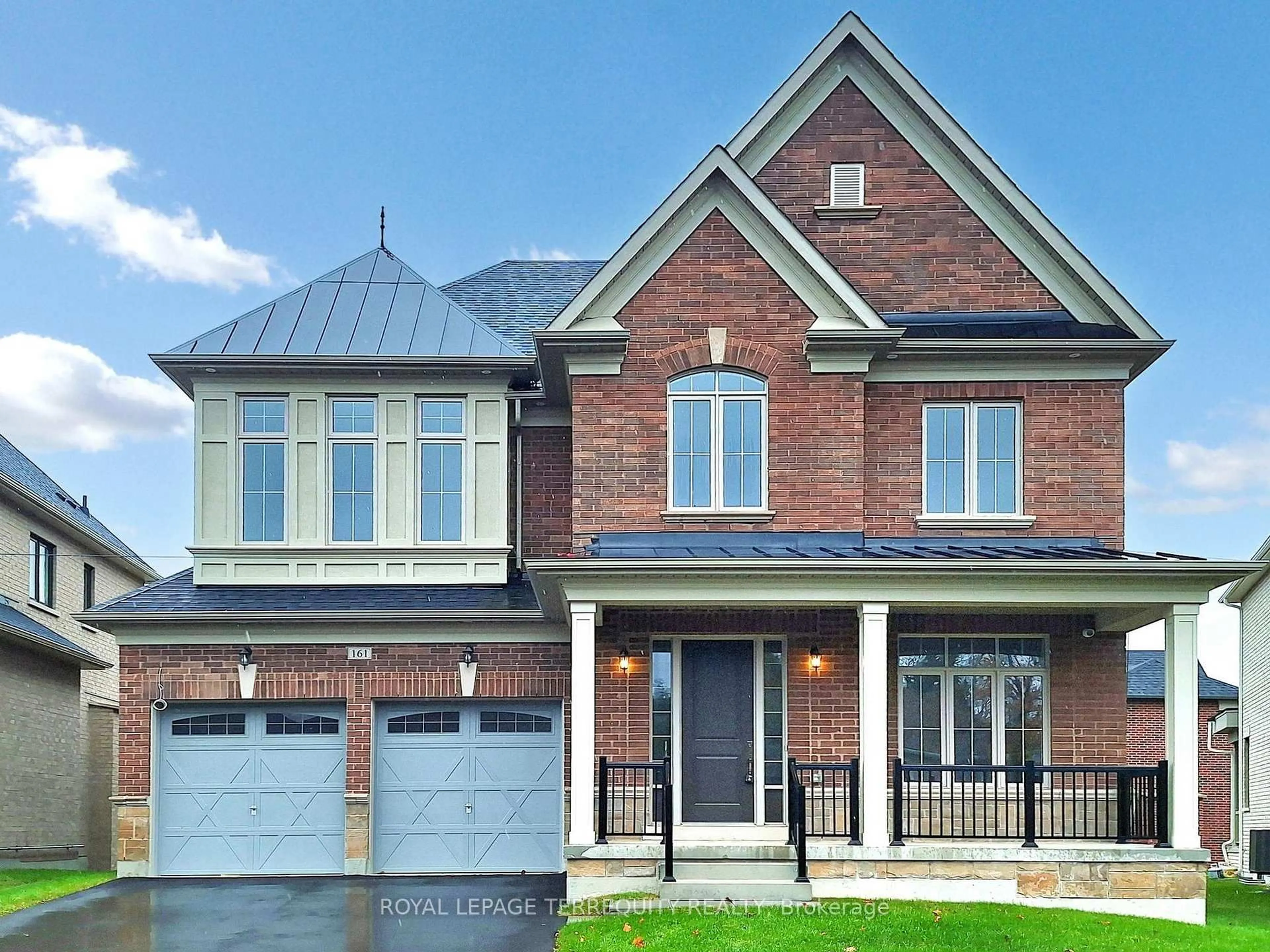 Home with brick exterior material, street for 161 Cranberry Lane, Aurora Ontario L4G 5Z4