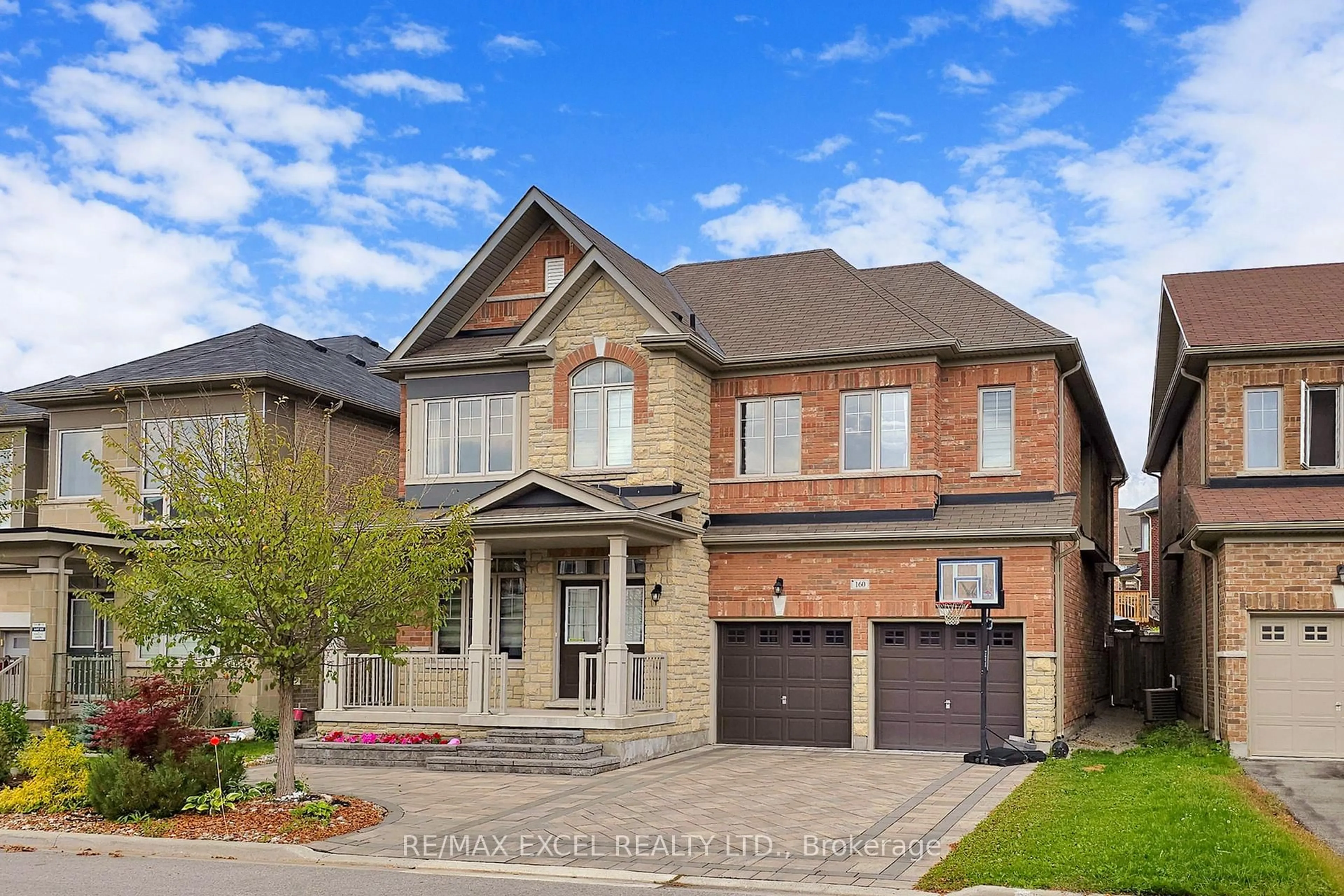 Home with brick exterior material, street for 160 Roy Harper Ave, Aurora Ontario L4G 0V6