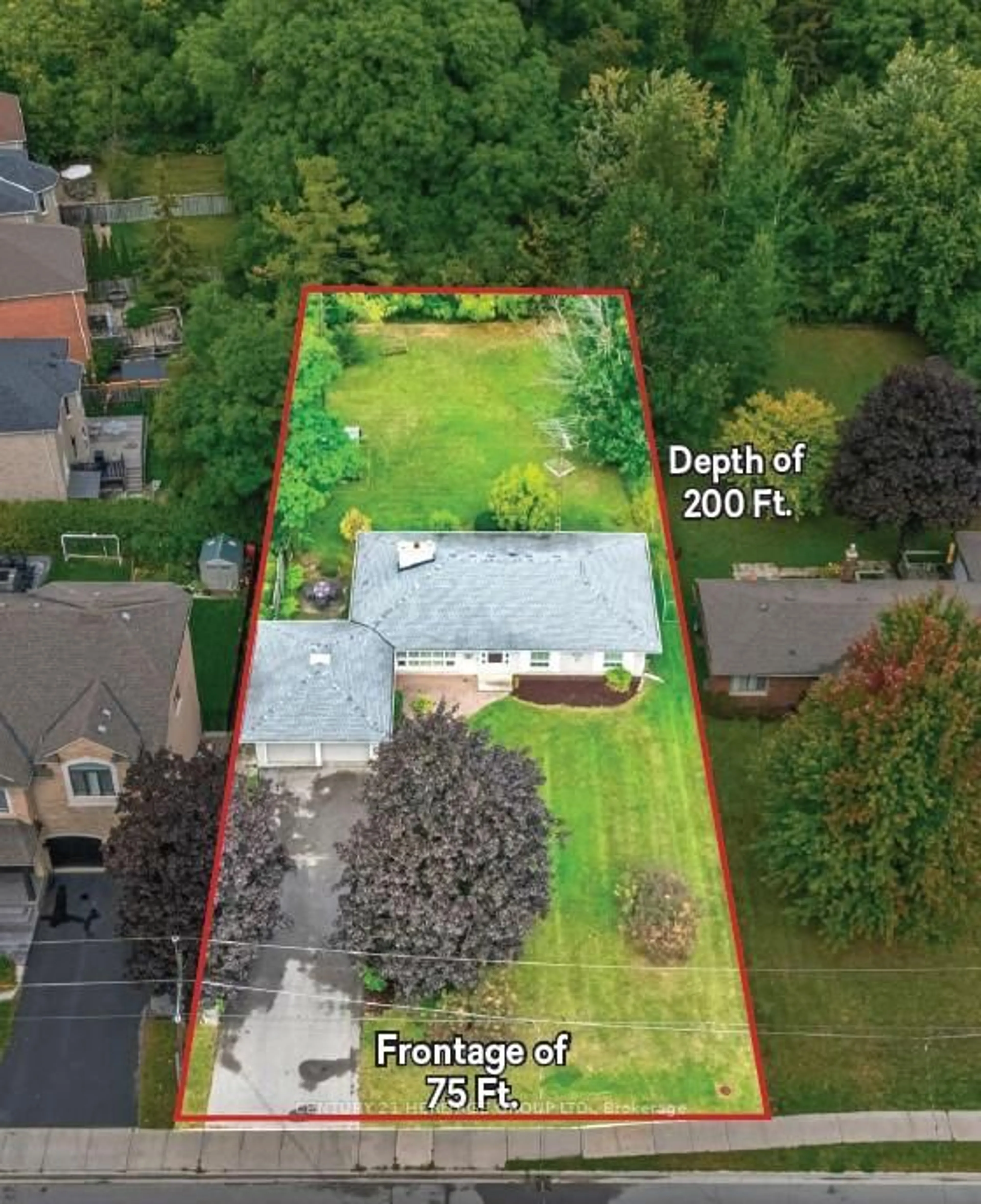A pic from outside/outdoor area/front of a property/back of a property/a pic from drone, street for 22 Poplar Dr, Richmond Hill Ontario L4E 2X6