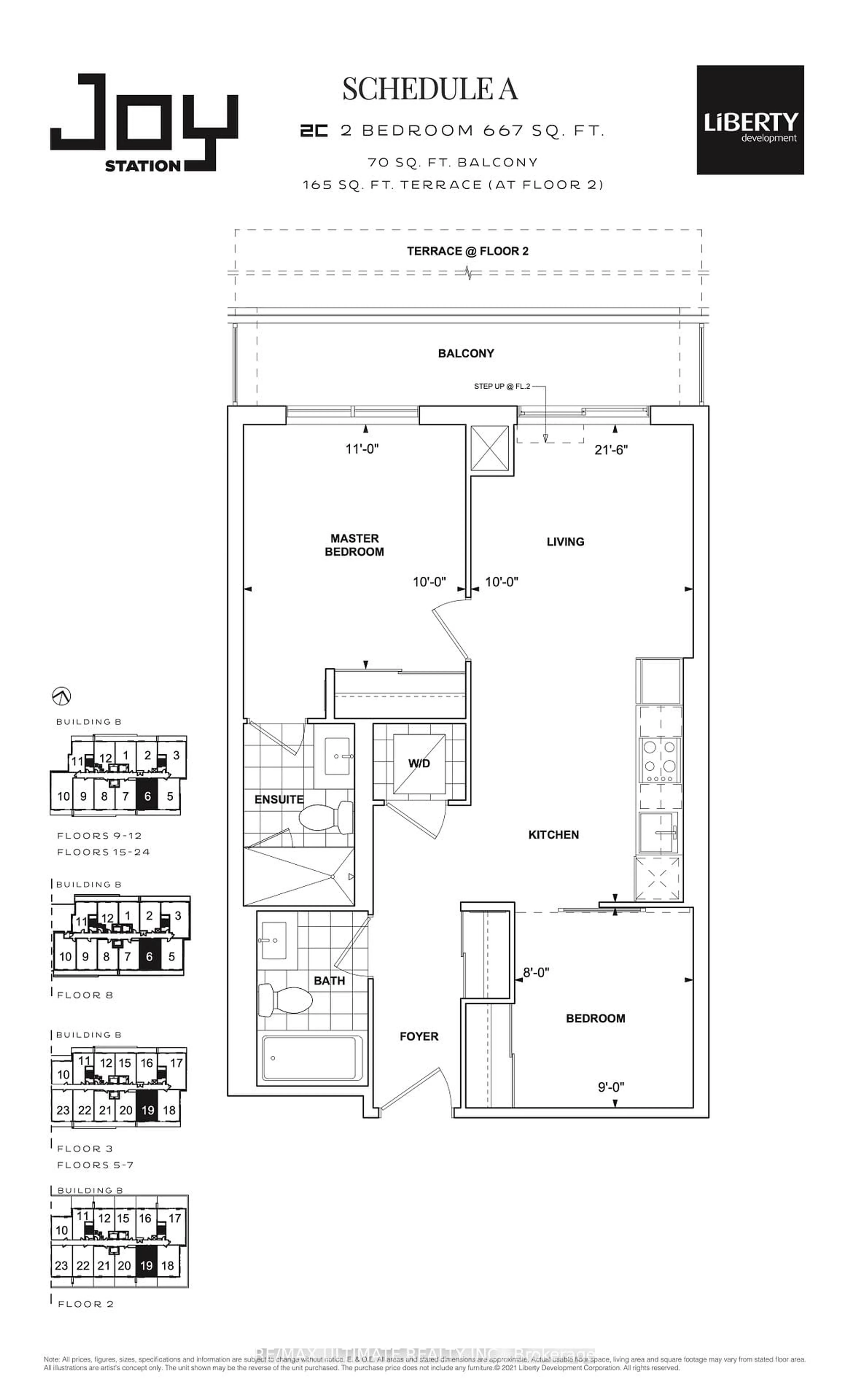 Floor plan for 9751 Markham Rd #B-1806, Markham Ontario L6E 0H8