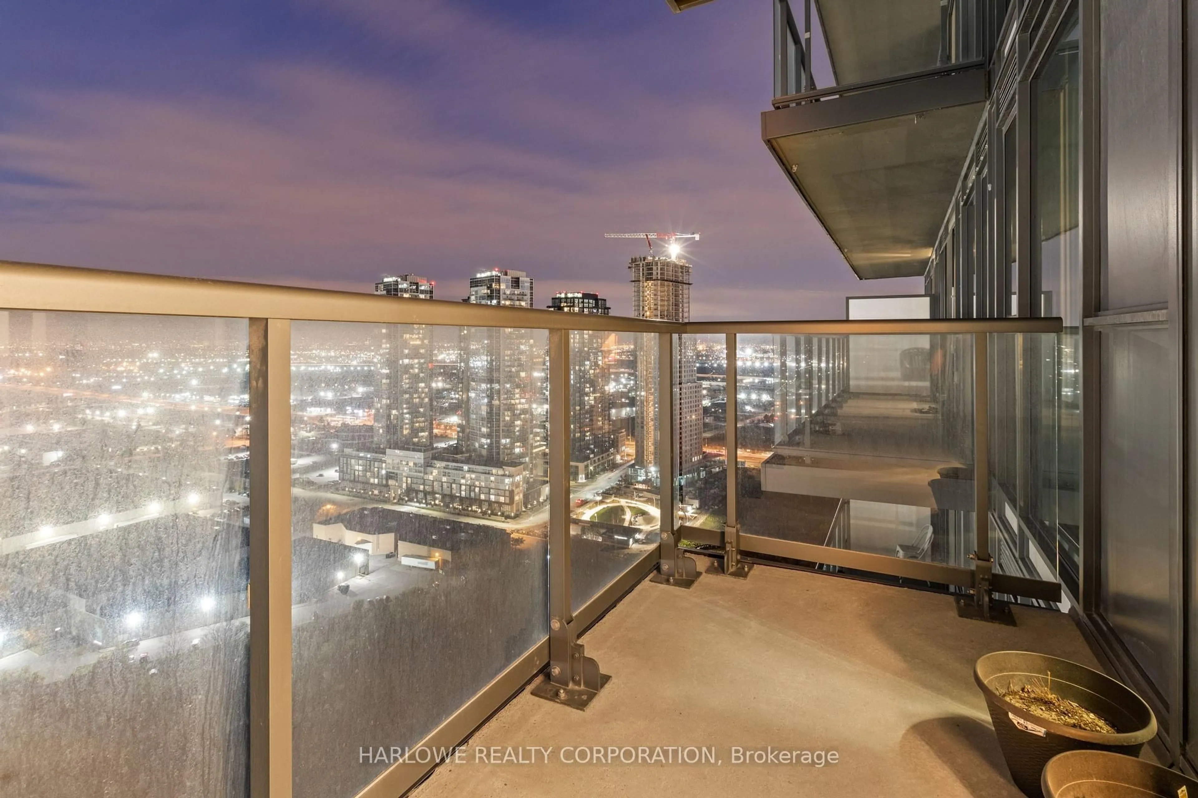 Balcony in the apartment, city buildings view from balcony for 7895 Jane St #3118, Vaughan Ontario L4K 2M7