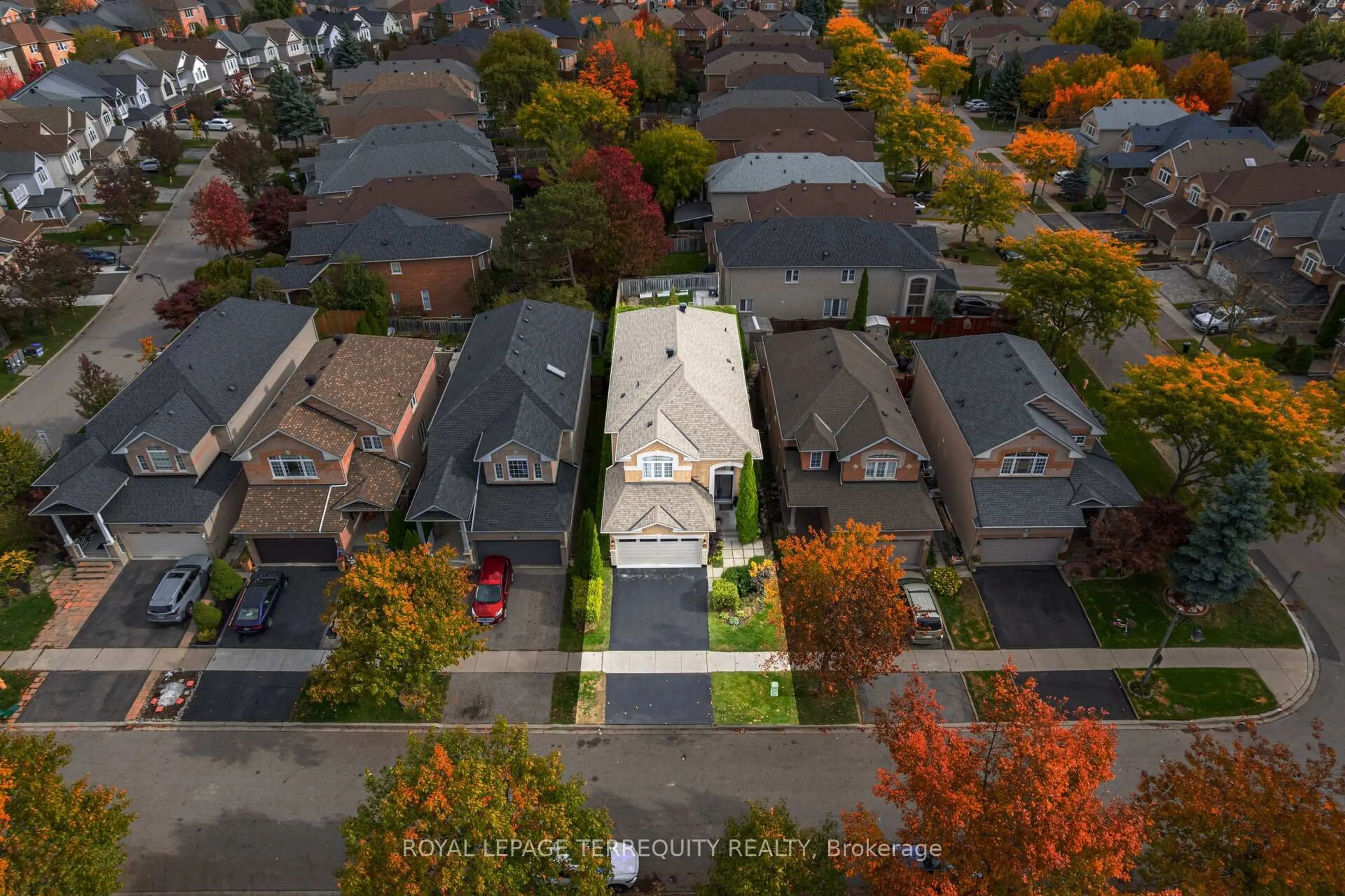 A pic from outside/outdoor area/front of a property/back of a property/a pic from drone, street for 43 Black Walnut Dr, Markham Ontario L3S 4B9