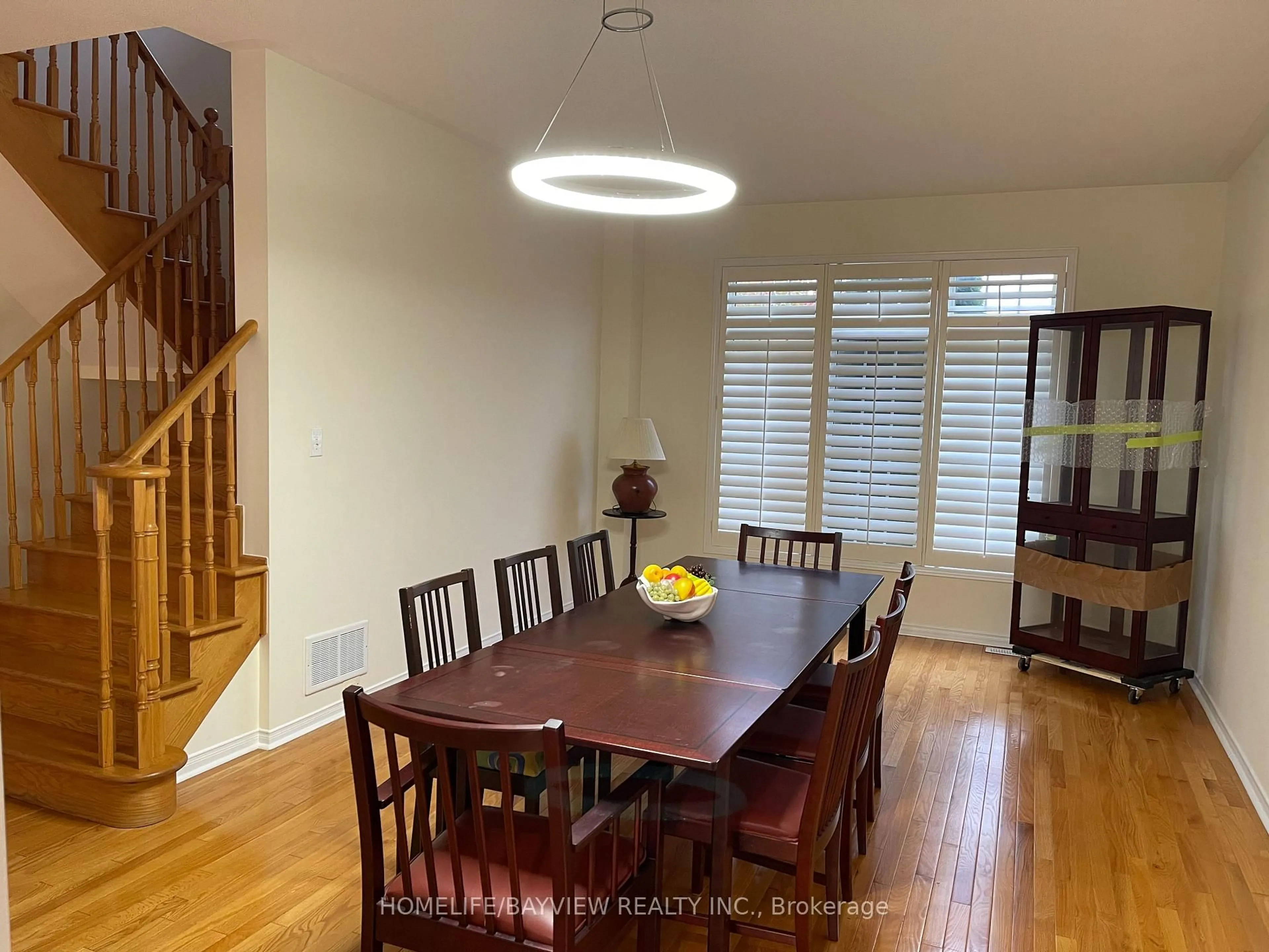 Dining room, wood/laminate floor for 2 Hikers Lane, Markham Ontario L6B 0K3