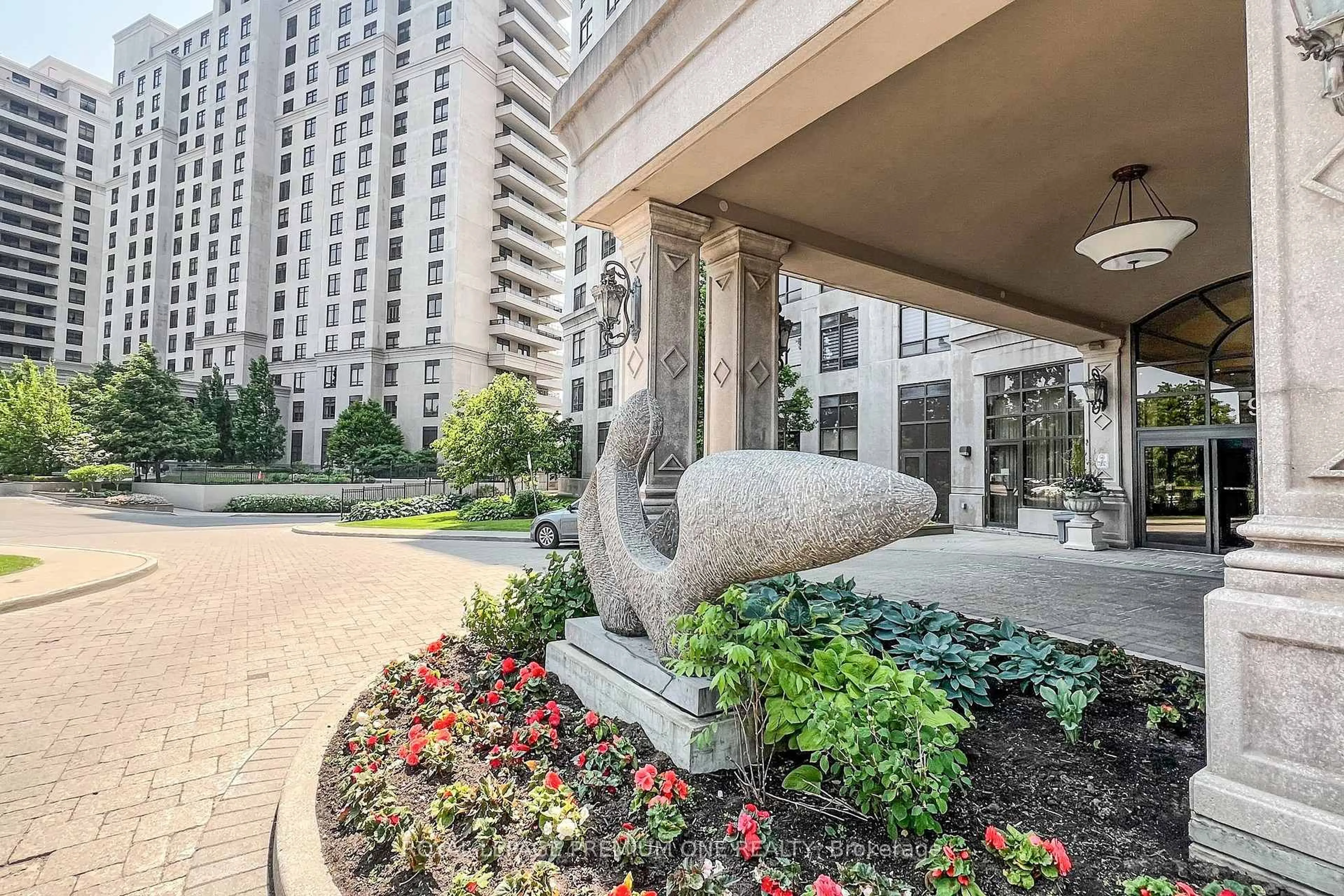 Patio, city buildings view from balcony for 9235 Jane St #606, Vaughan Ontario L6A 0J8