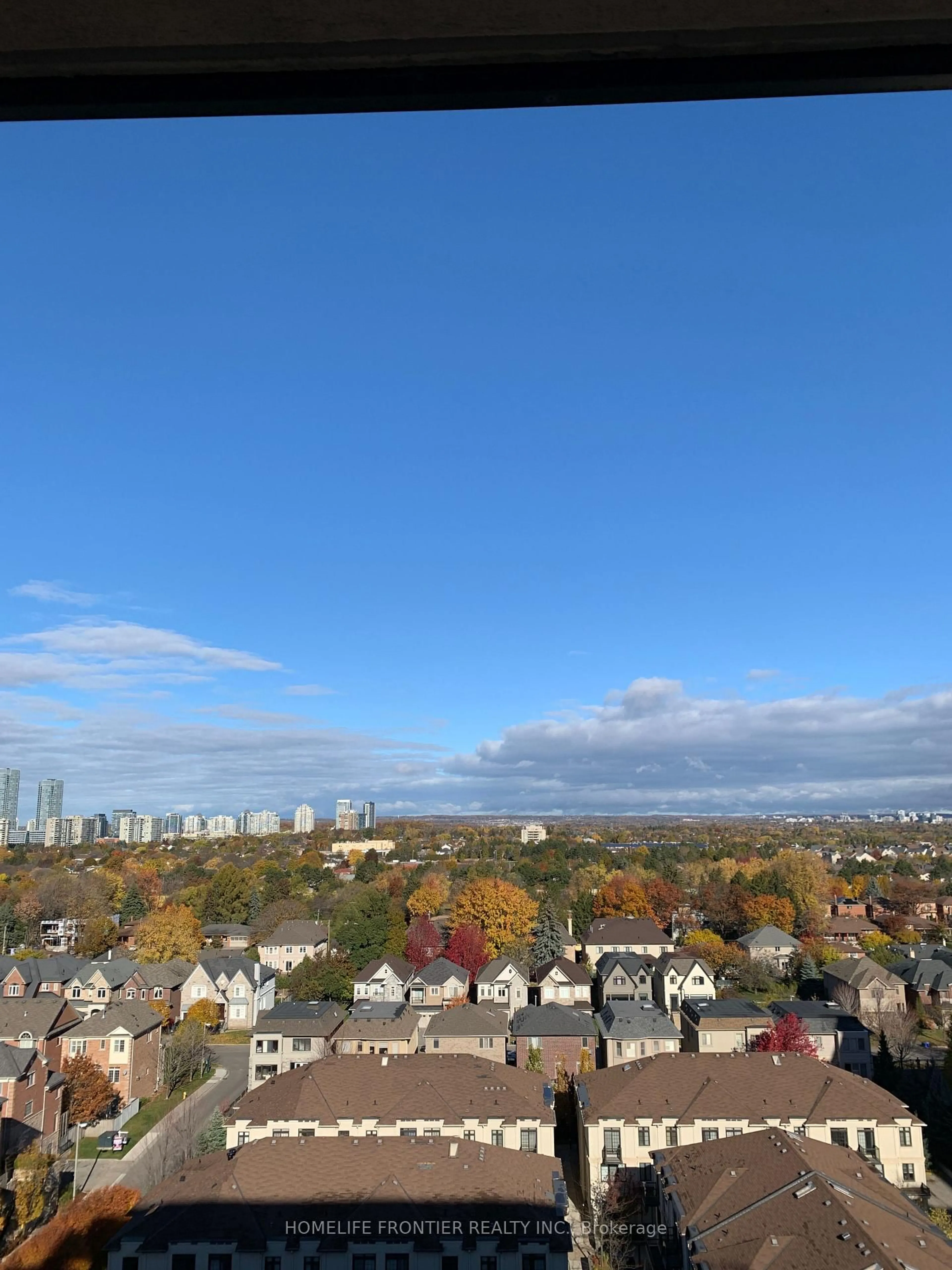 A pic from outside/outdoor area/front of a property/back of a property/a pic from drone, city buildings view from balcony for 520 Steeles Ave W Ave #1515, Vaughan Ontario L4J 0H2