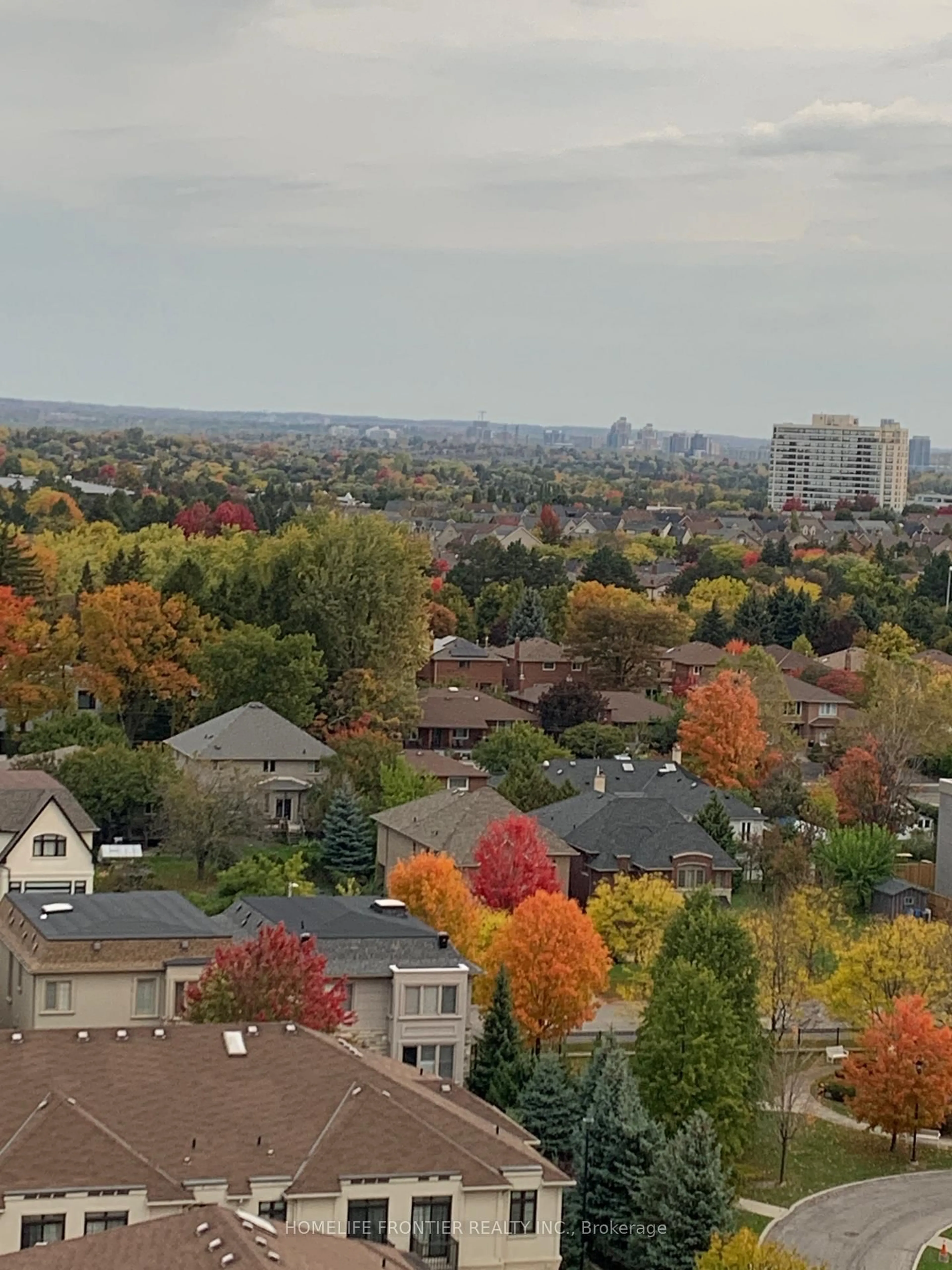 A pic from outside/outdoor area/front of a property/back of a property/a pic from drone, city buildings view from balcony for 520 Steeles Ave W Ave #1515, Vaughan Ontario L4J 0H2