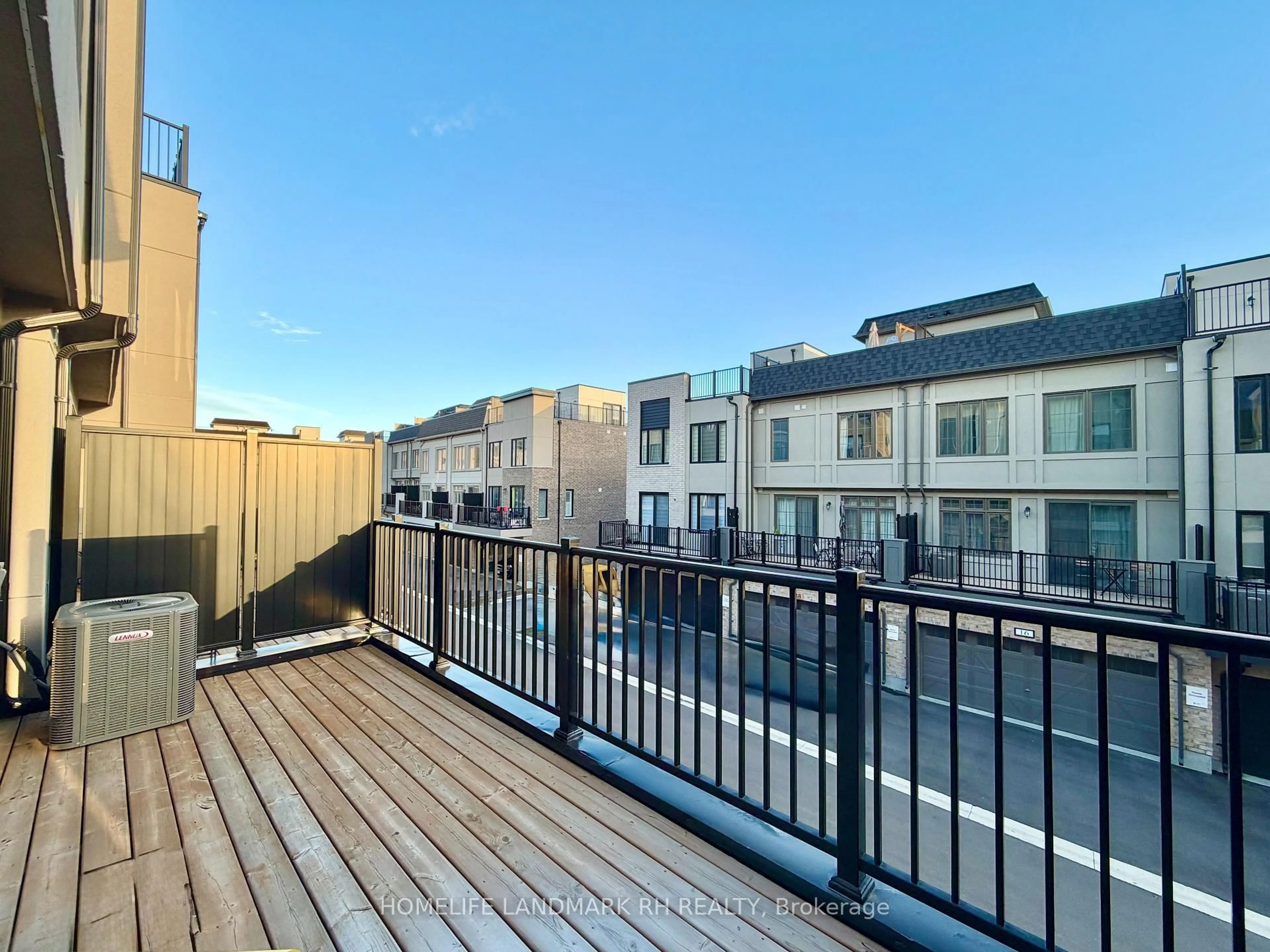 Balcony in the apartment, city buildings view from balcony for 100 Guardhouse Cres, Markham Ontario L6C 3J9