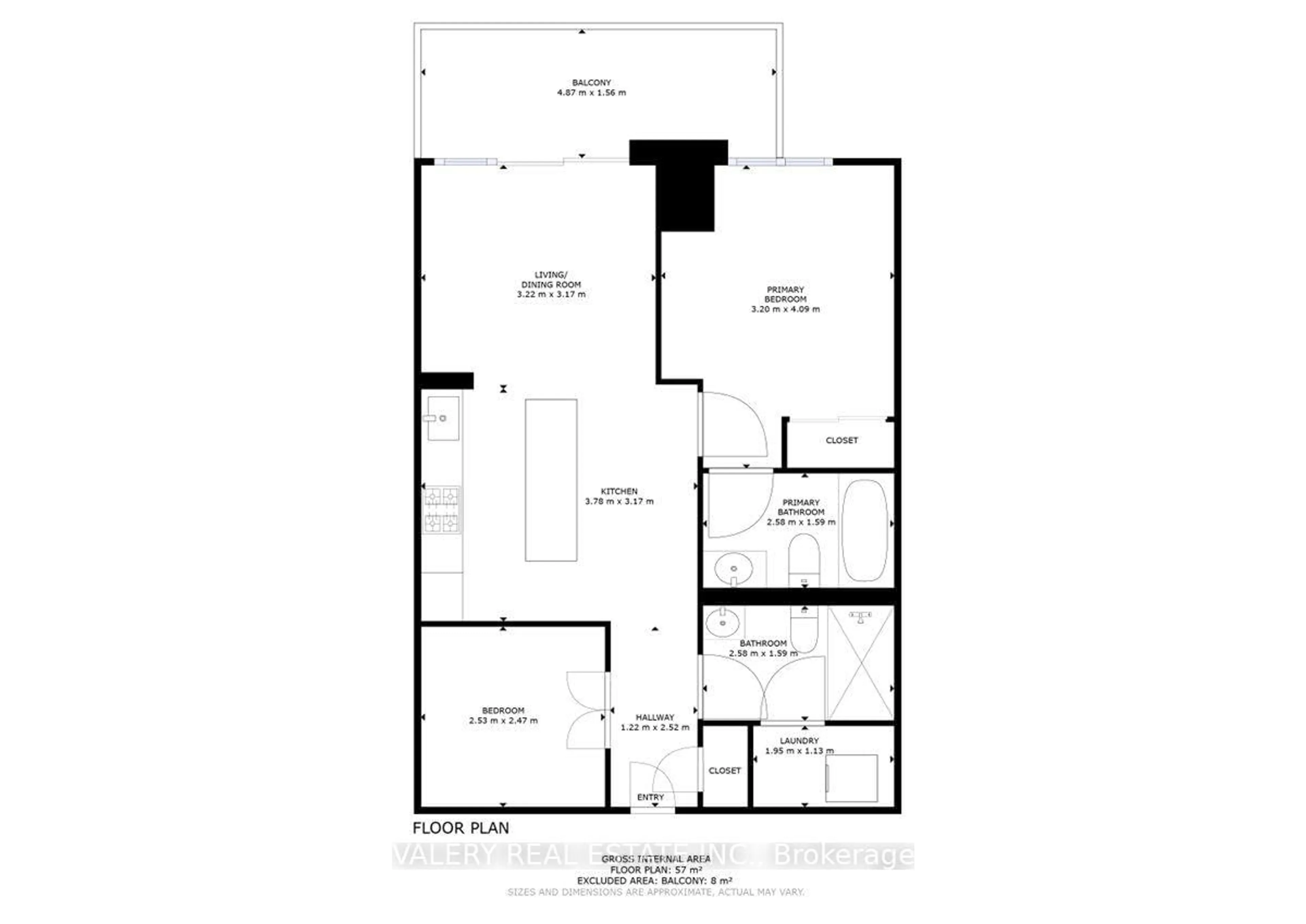 Floor plan for 8119 Birchmount Rd #1213, Markham Ontario L6G 0H6